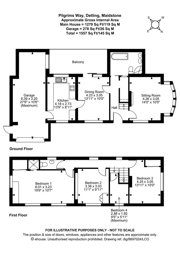 Elva Cottage, Pilgrims Way, Maidstone floorplan