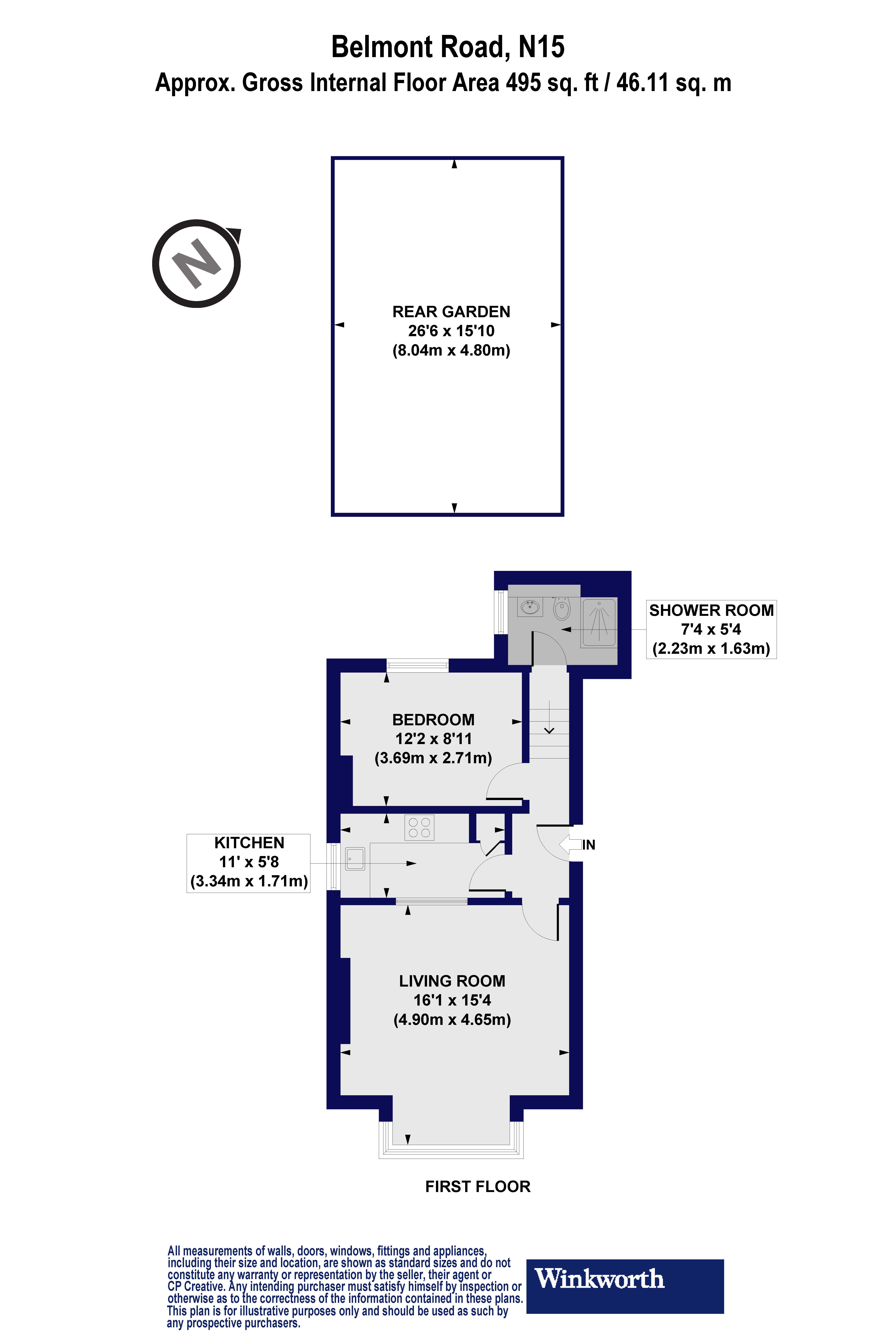 Flat 3, 29, Belmont Road, London floorplan