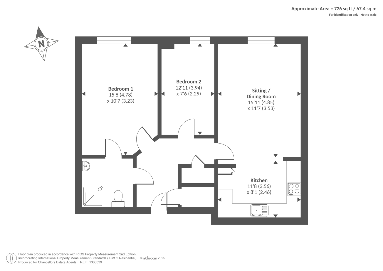 FLAT 17 ERDINGTON HOUSE, Kidlington, Kidlington floorplan