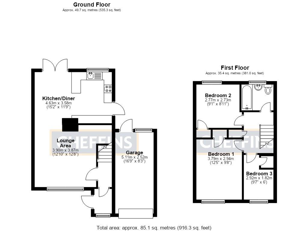 70, Meadow Court, Ely floorplan