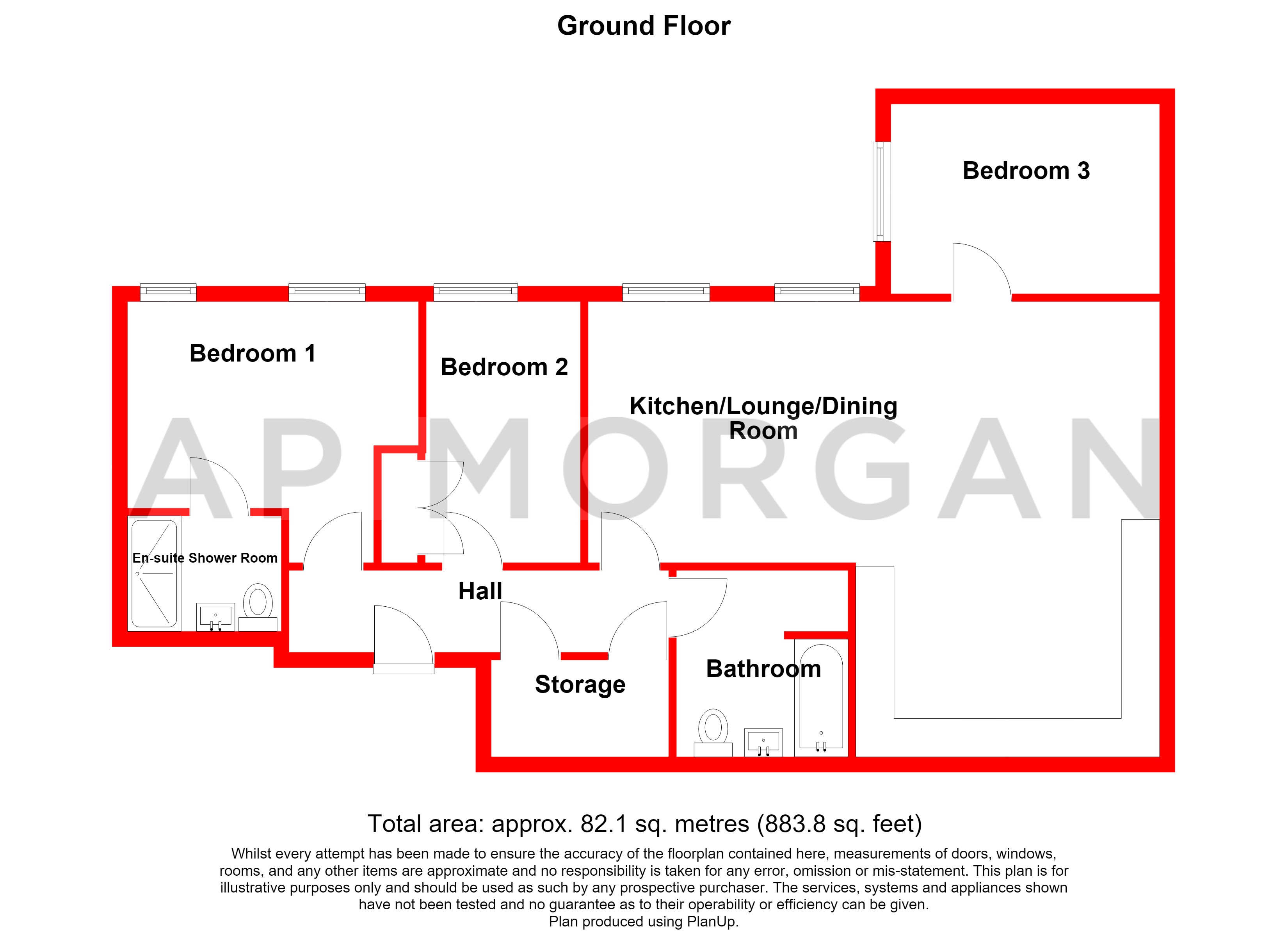 Apartment 3,, St. Johns House, Stourbridge floorplan