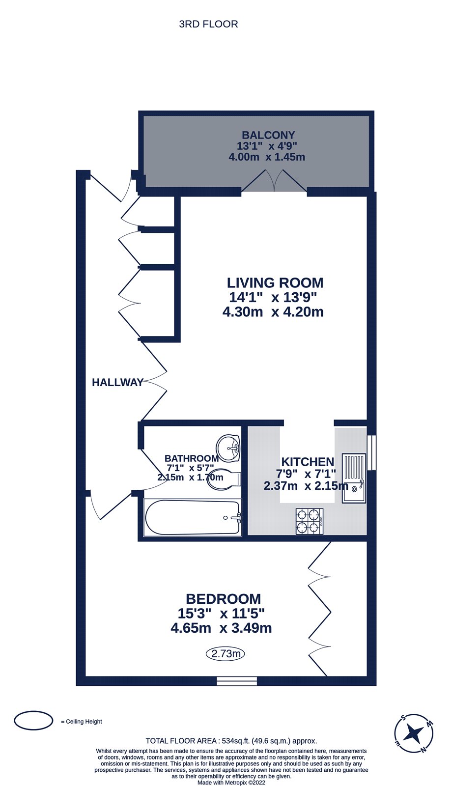 Flat 6 James Place, 315A, Kilburn High Road, London floorplan