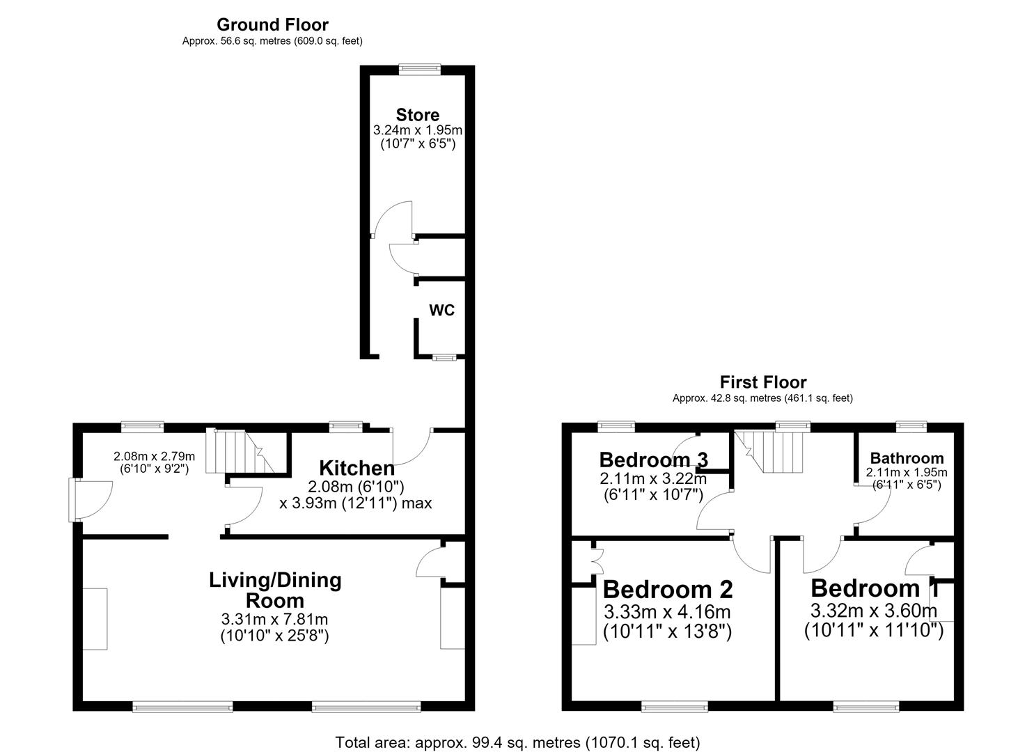 The Rosary, Swindon floorplan