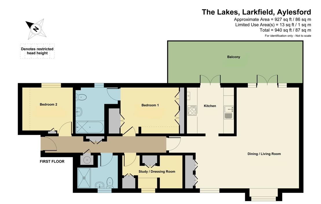 Flat 6, 82, The Lakes, Larkfield floorplan
