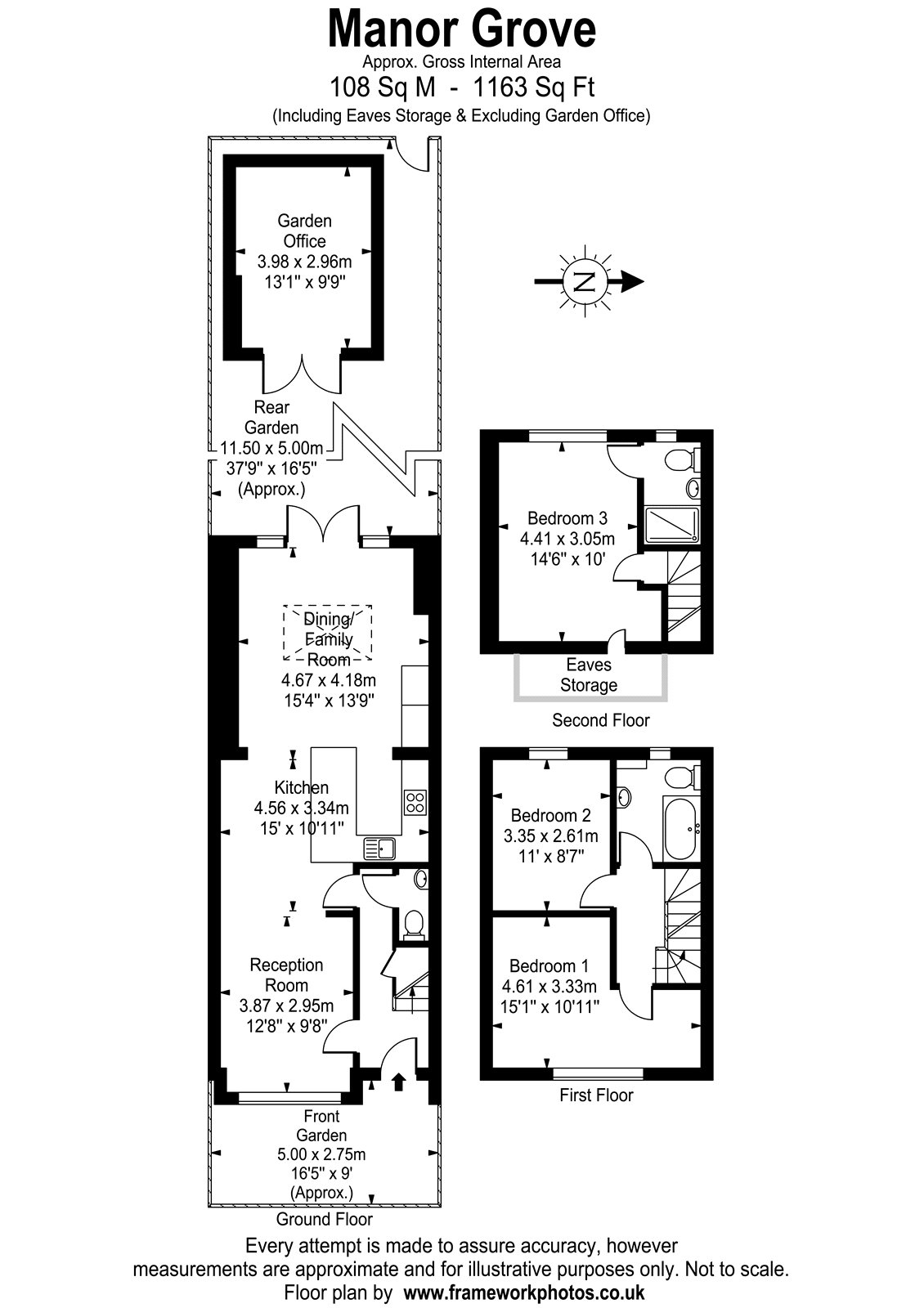 190, Manor Grove, Richmond floorplan