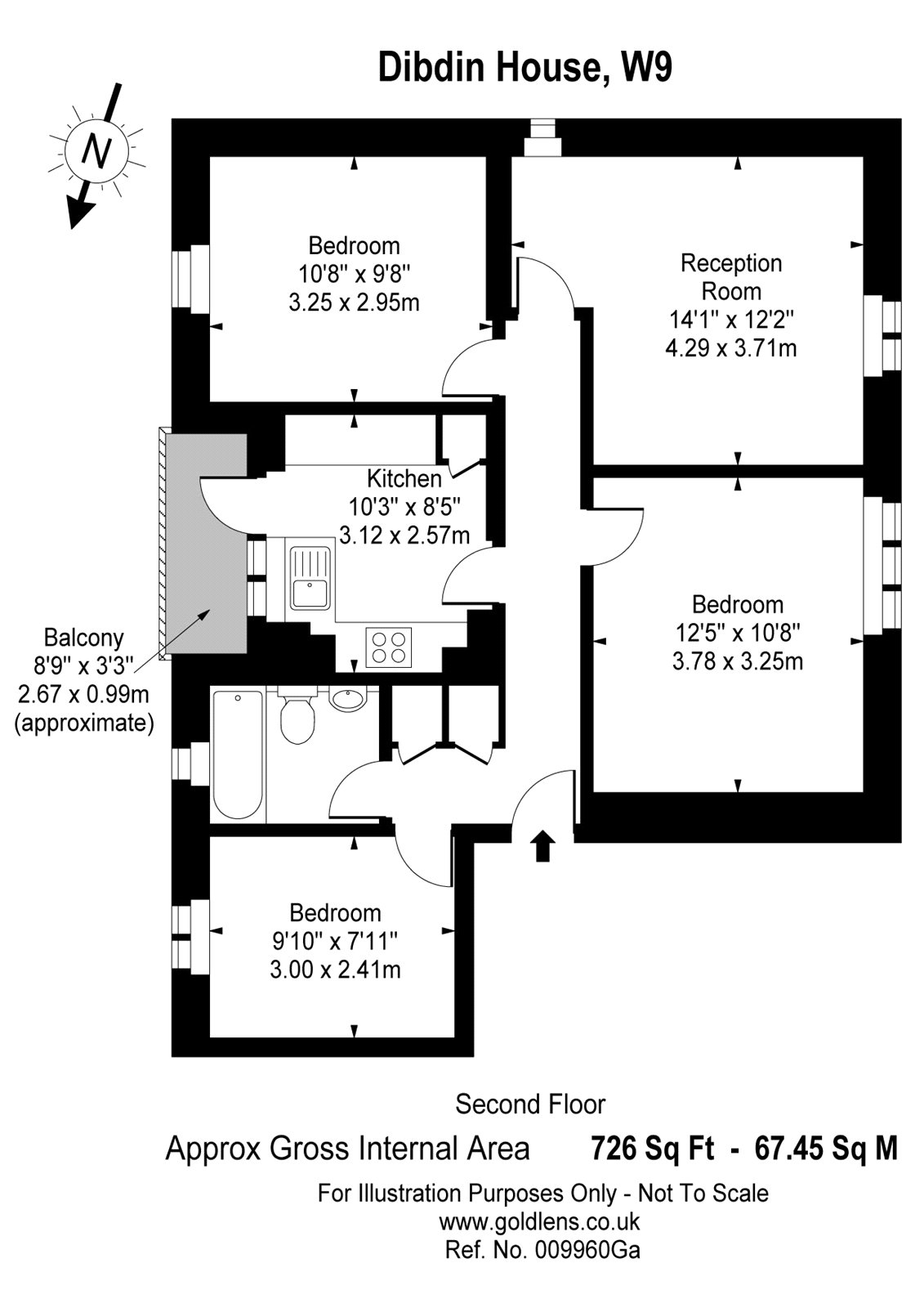 3 Bedrooms Flat to rent in Dibdin House, Maida Vale, London W9