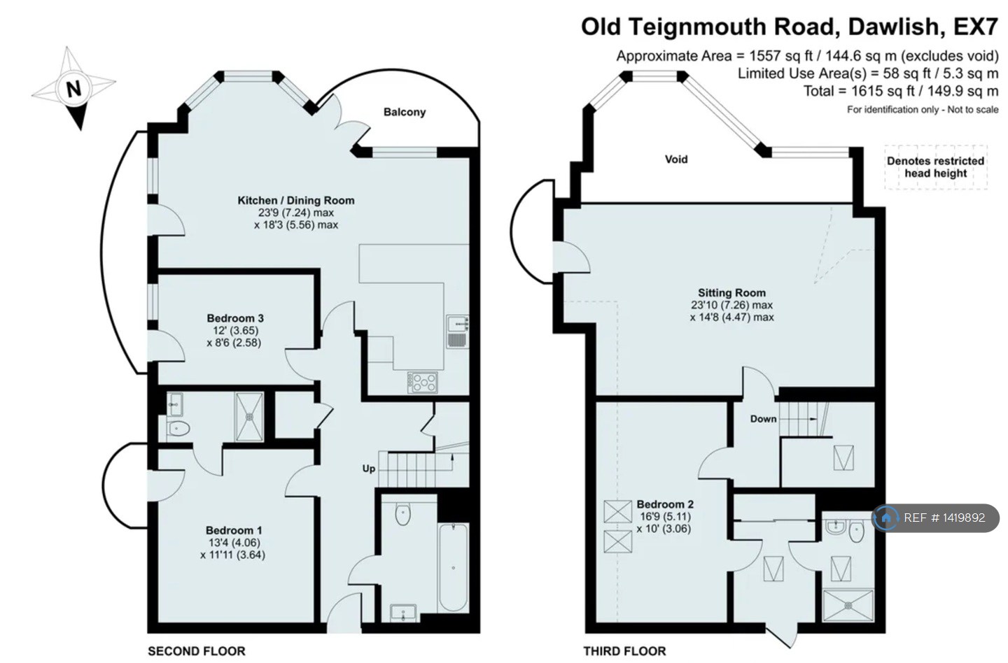 The Cliffs, Old Teignmouth Road, Dawlish floorplan