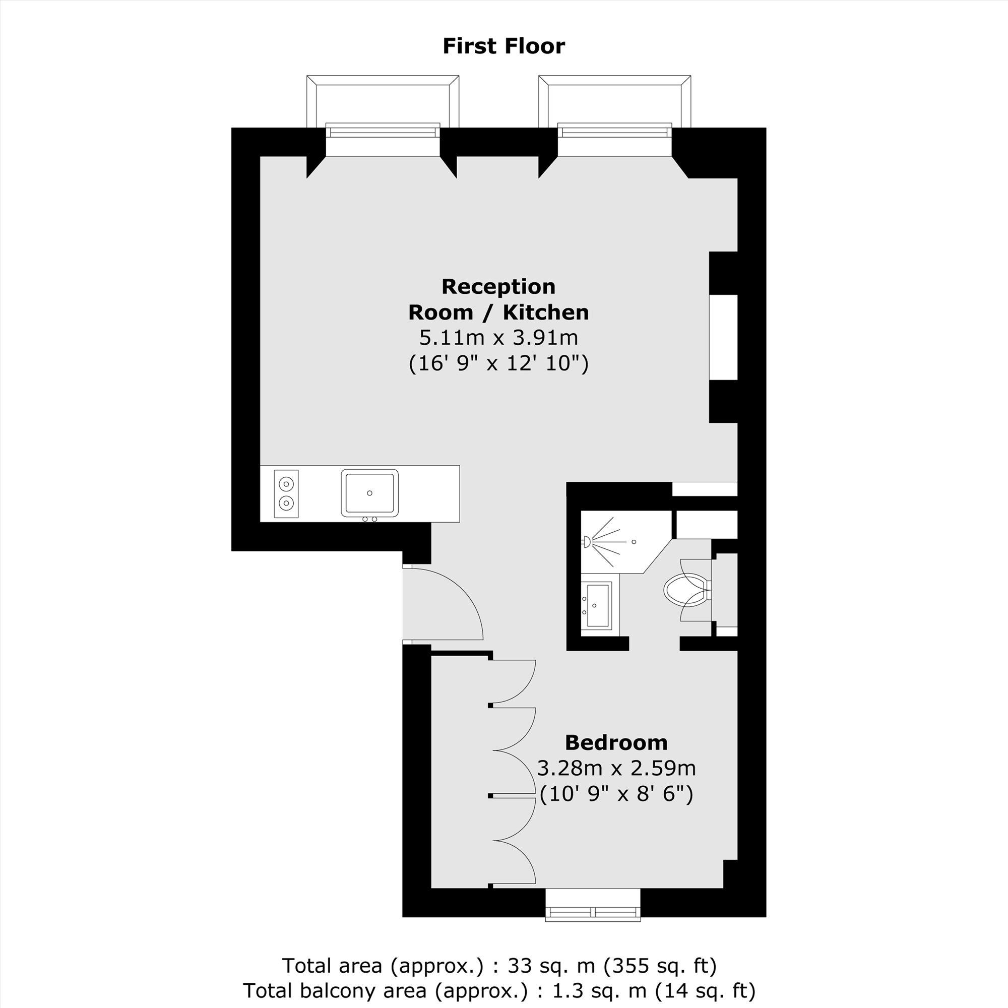 First Floor Flat, 68, Ebury Street, London floorplan