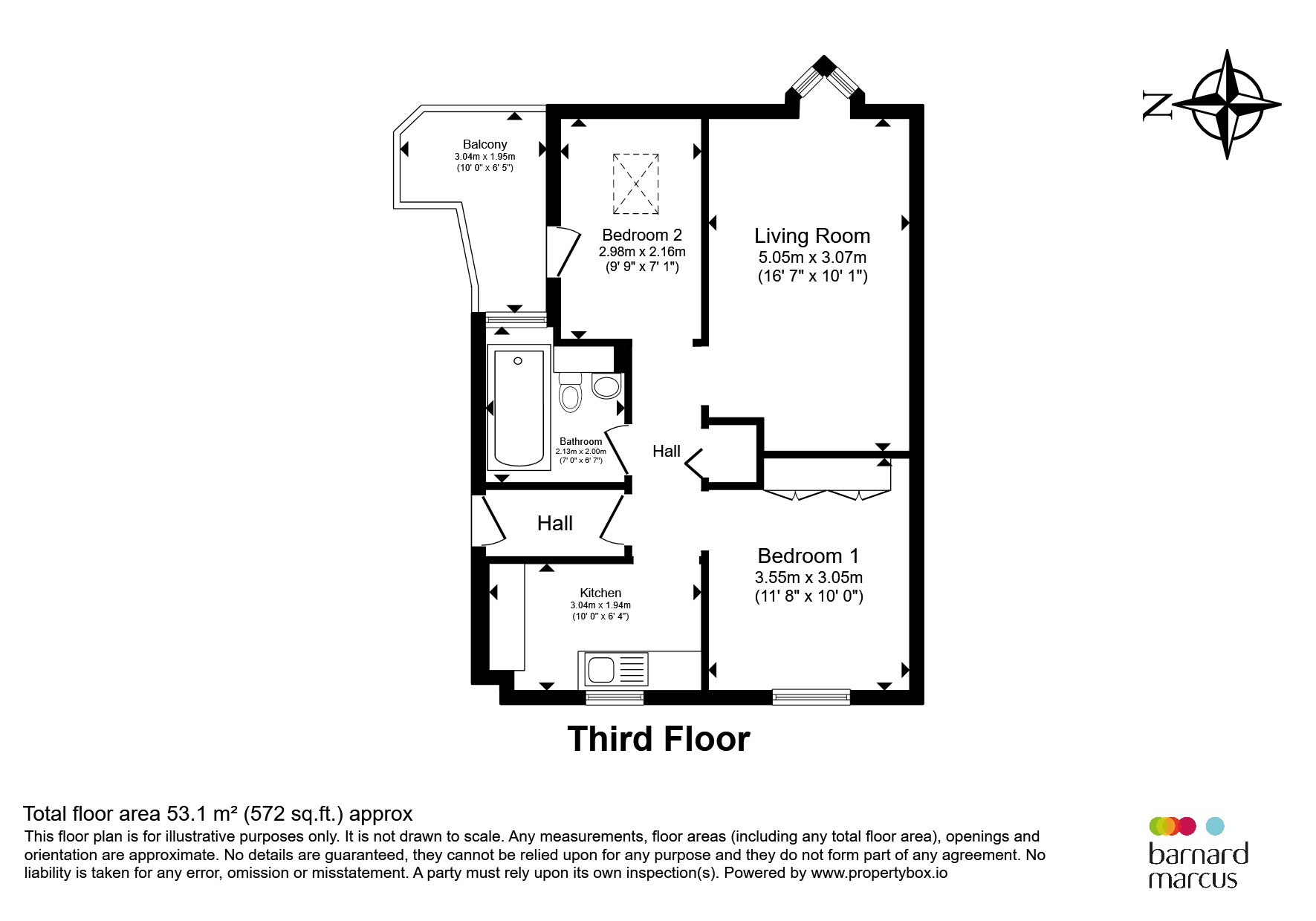 Flat 7, Stephens Court, 82, Endwell Road, London floorplan