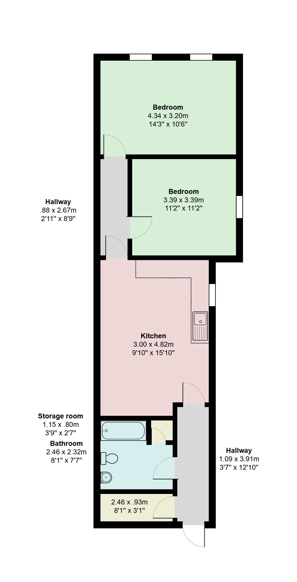 Flat 2, Armoury Court, Ebbw Vale floorplan