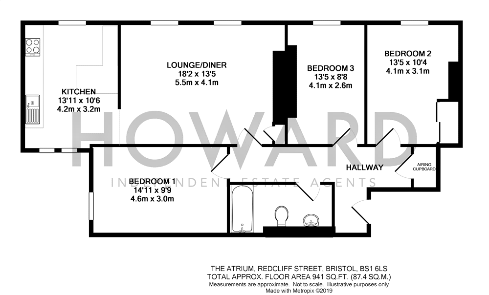 3 bed flat to rent in The Atrium, 60 Redcliff Street, Bristol, Somerset