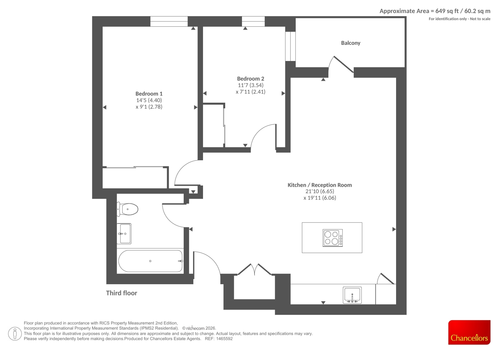 Flat 202 Verto, 120, Kings Road, Reading floorplan