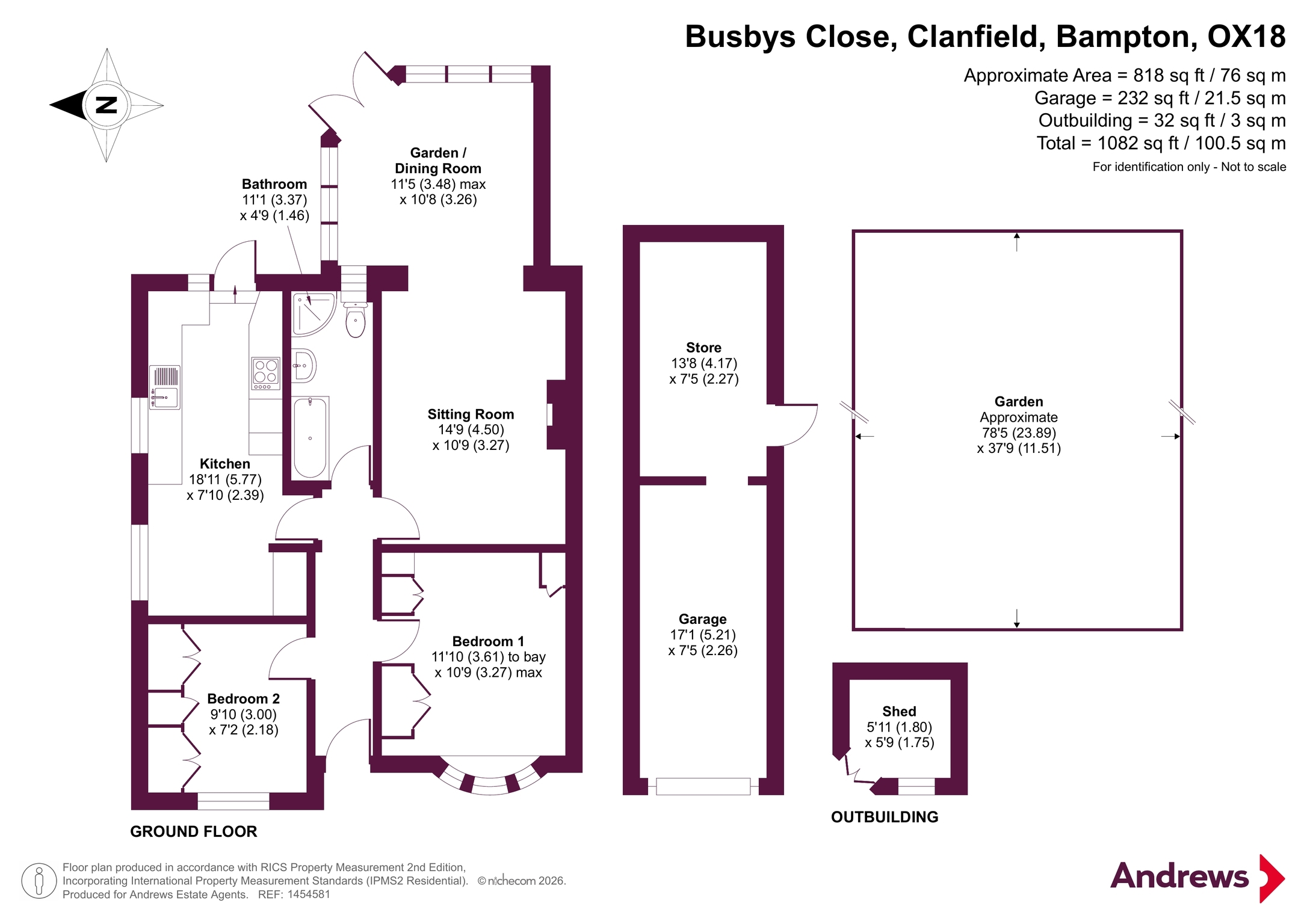 1, Busbys Close, Bampton floorplan