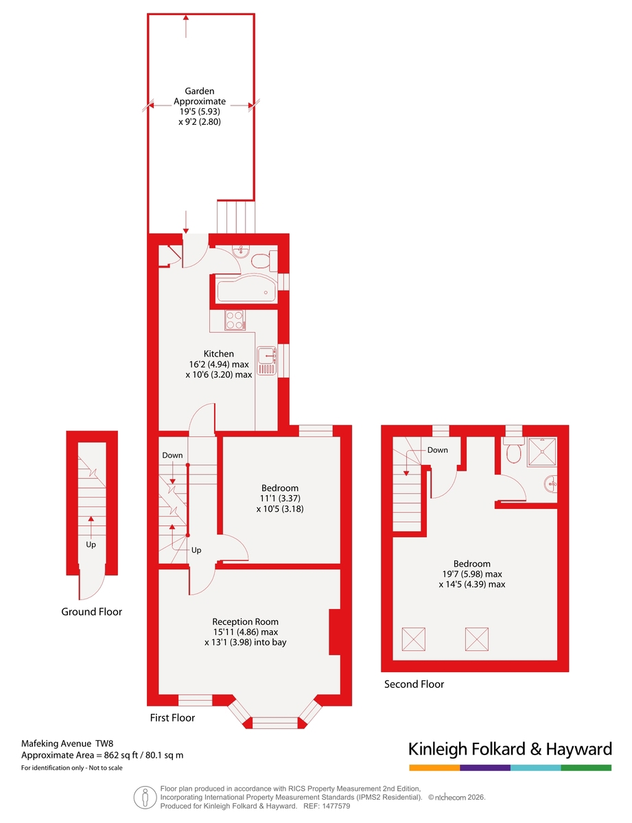 First Floor Flat, 32, Mafeking Avenue, London floorplan