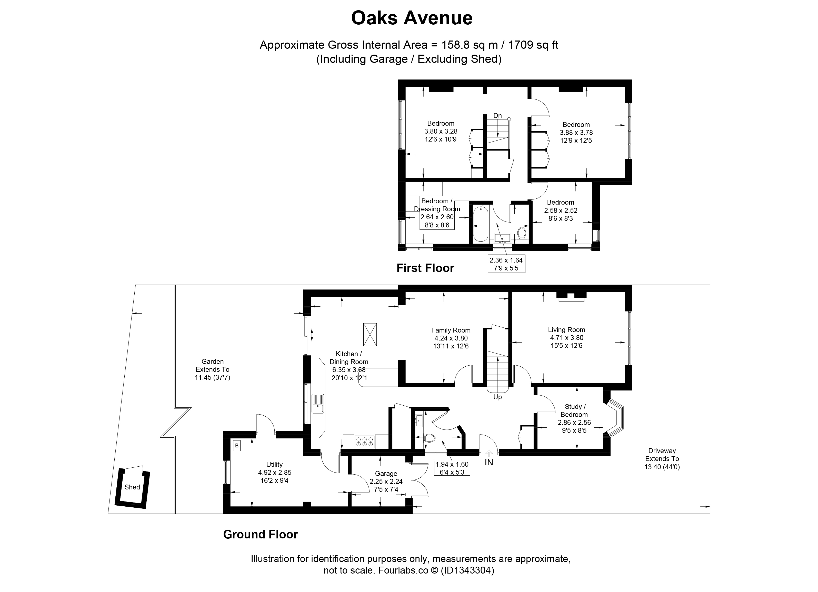Oaks Avenue, Worcester Park floorplan