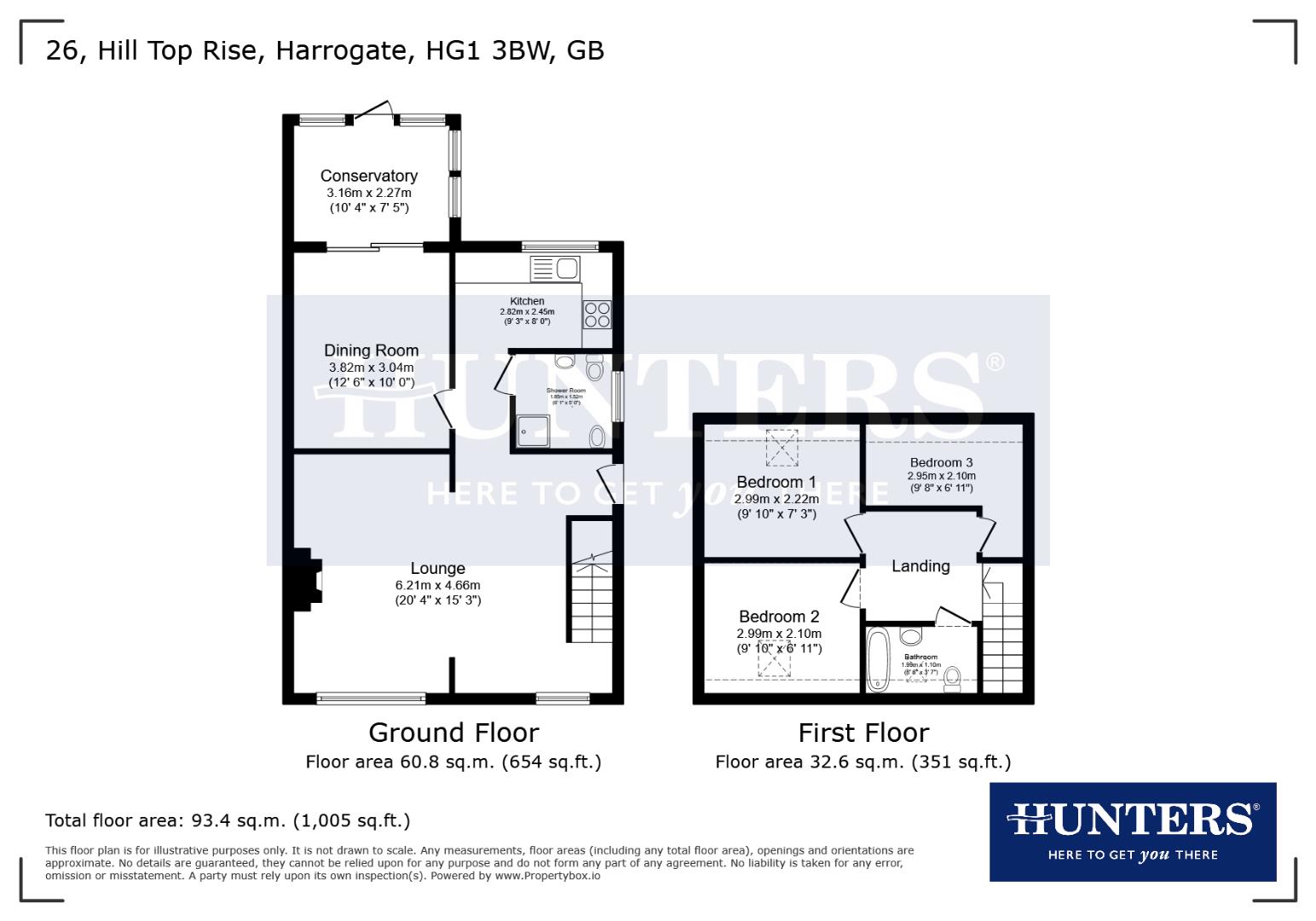 26, Hill Top Rise, Harrogate floorplan