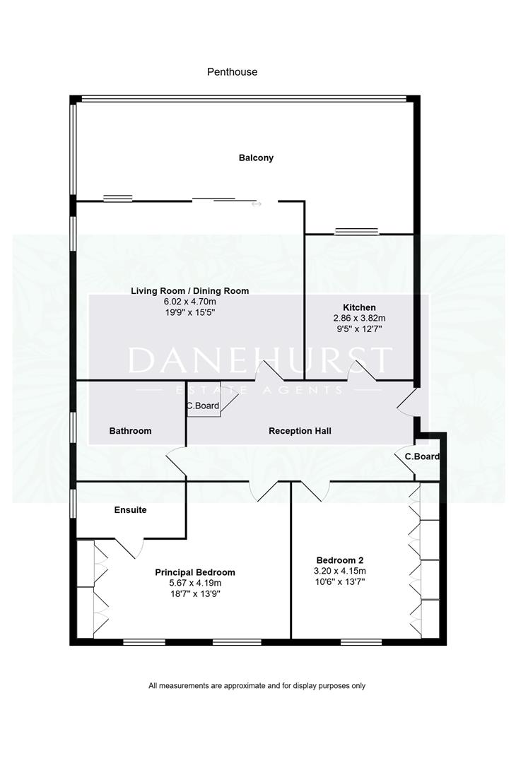 Flat 13, 411a, Lymington Road, Christchurch floorplan