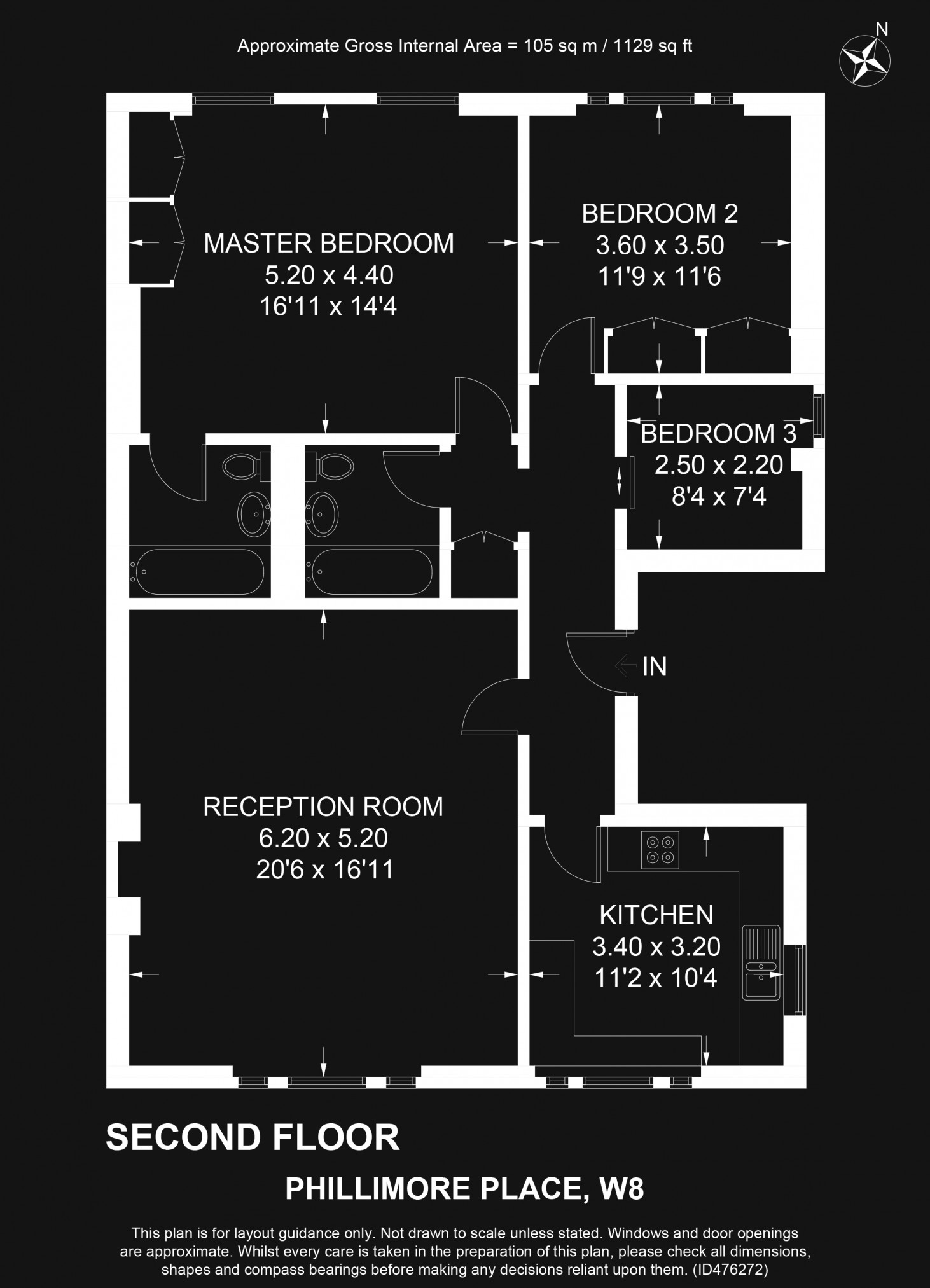 3 Bedrooms Flat to rent in Phillimore Place, London W8