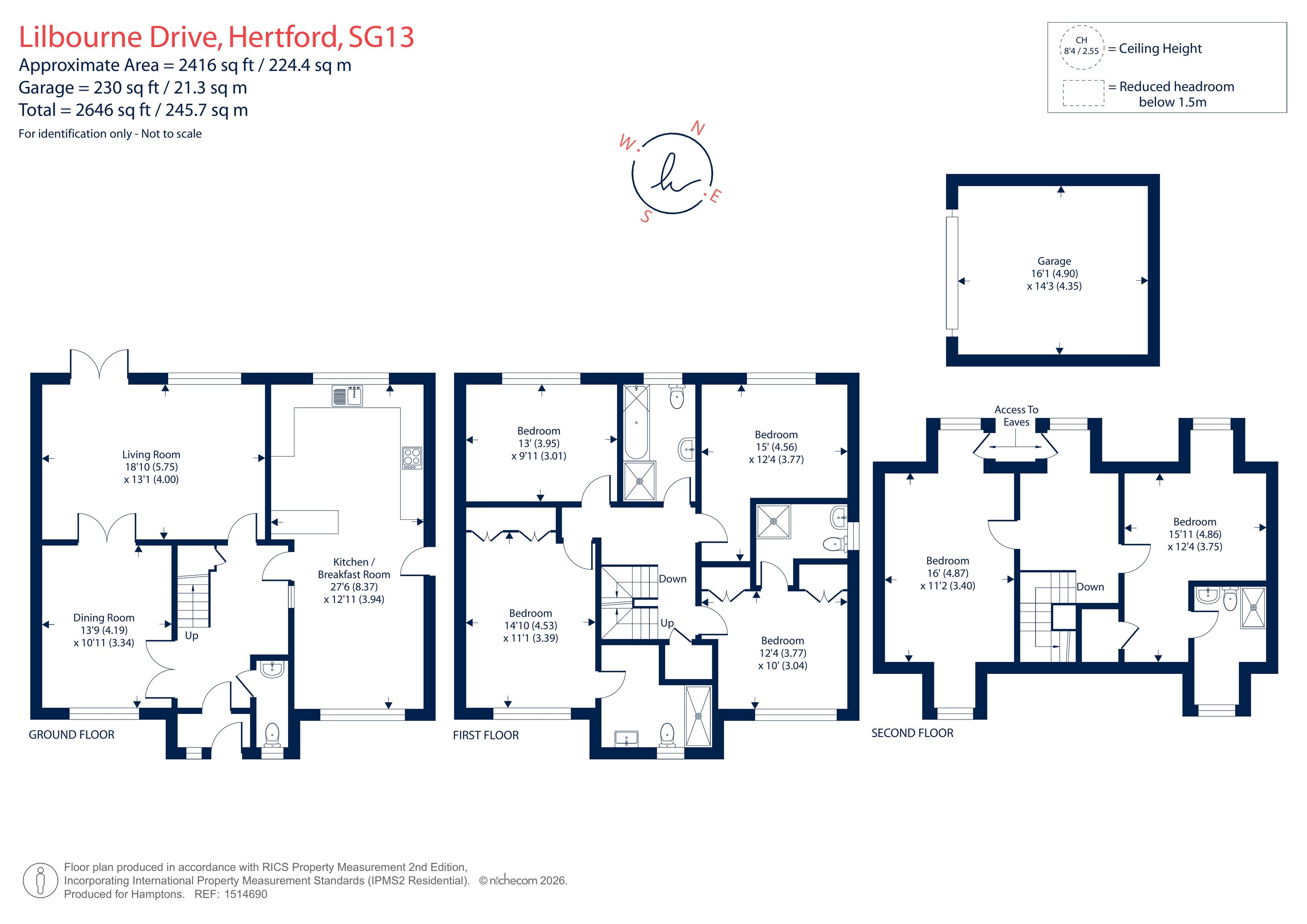 28, Lilbourne Drive, Hertford floorplan