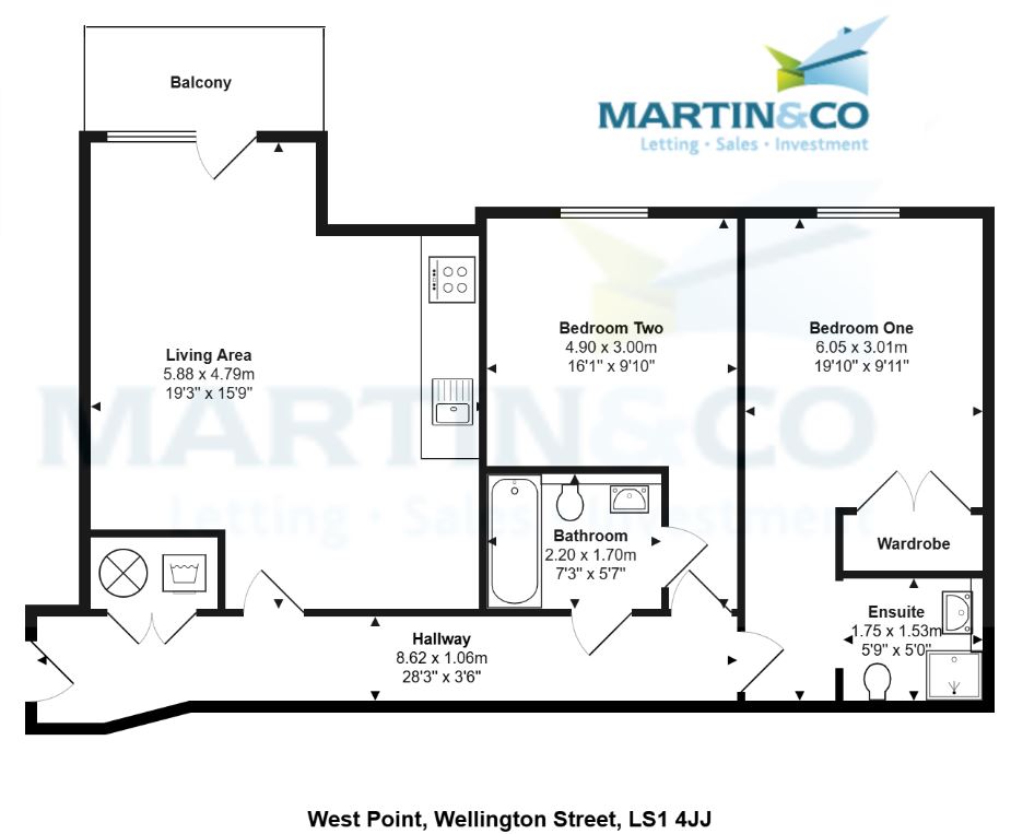 47 West Point, Wellington Street, Leeds floorplan