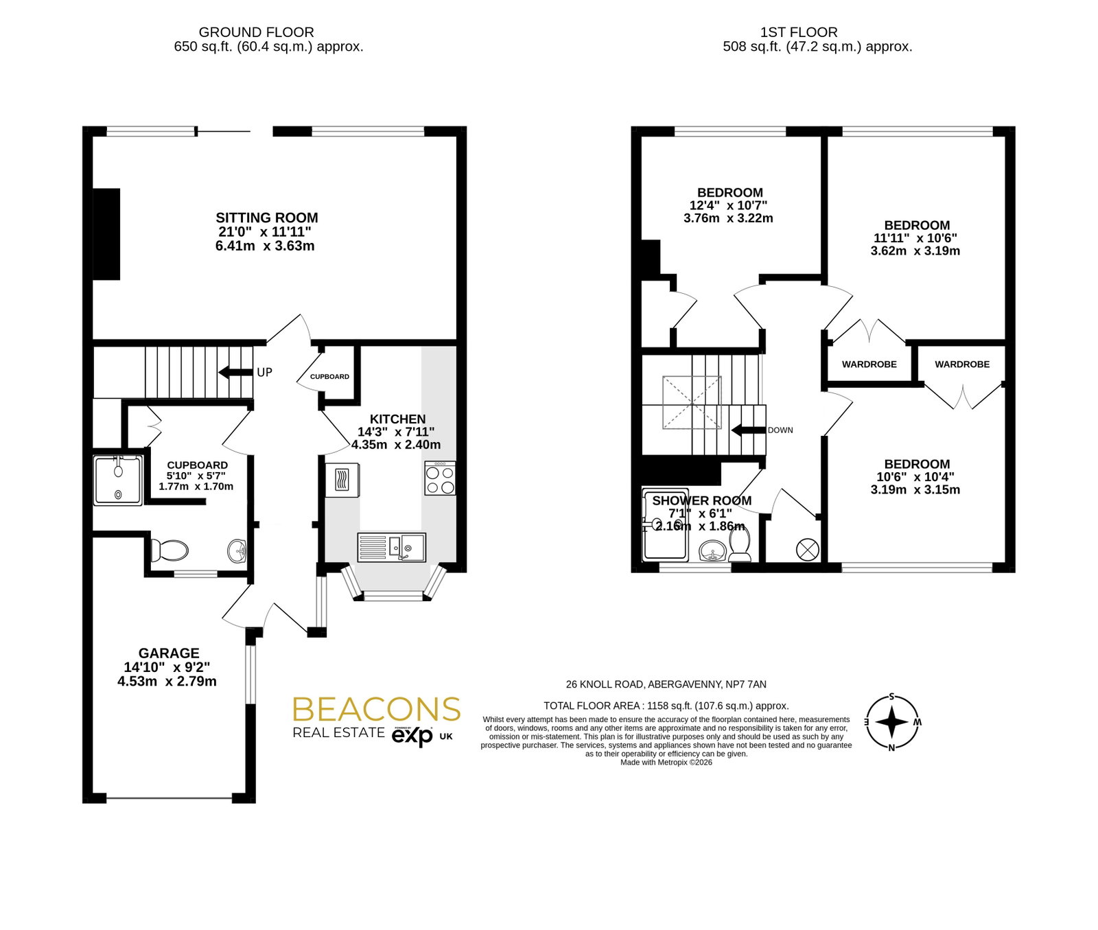 26, Knoll Road, Abergavenny floorplan