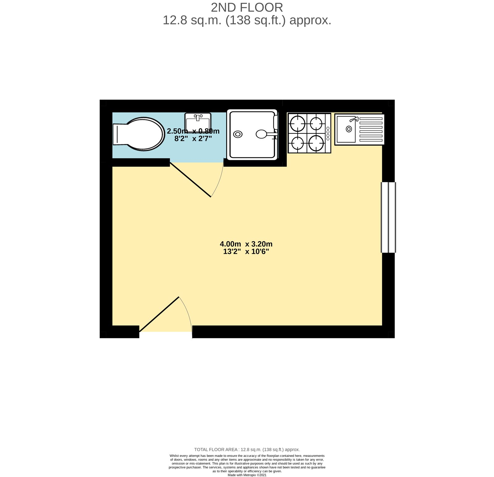 Flat 7, 4, Fairbridge Road, London floorplan