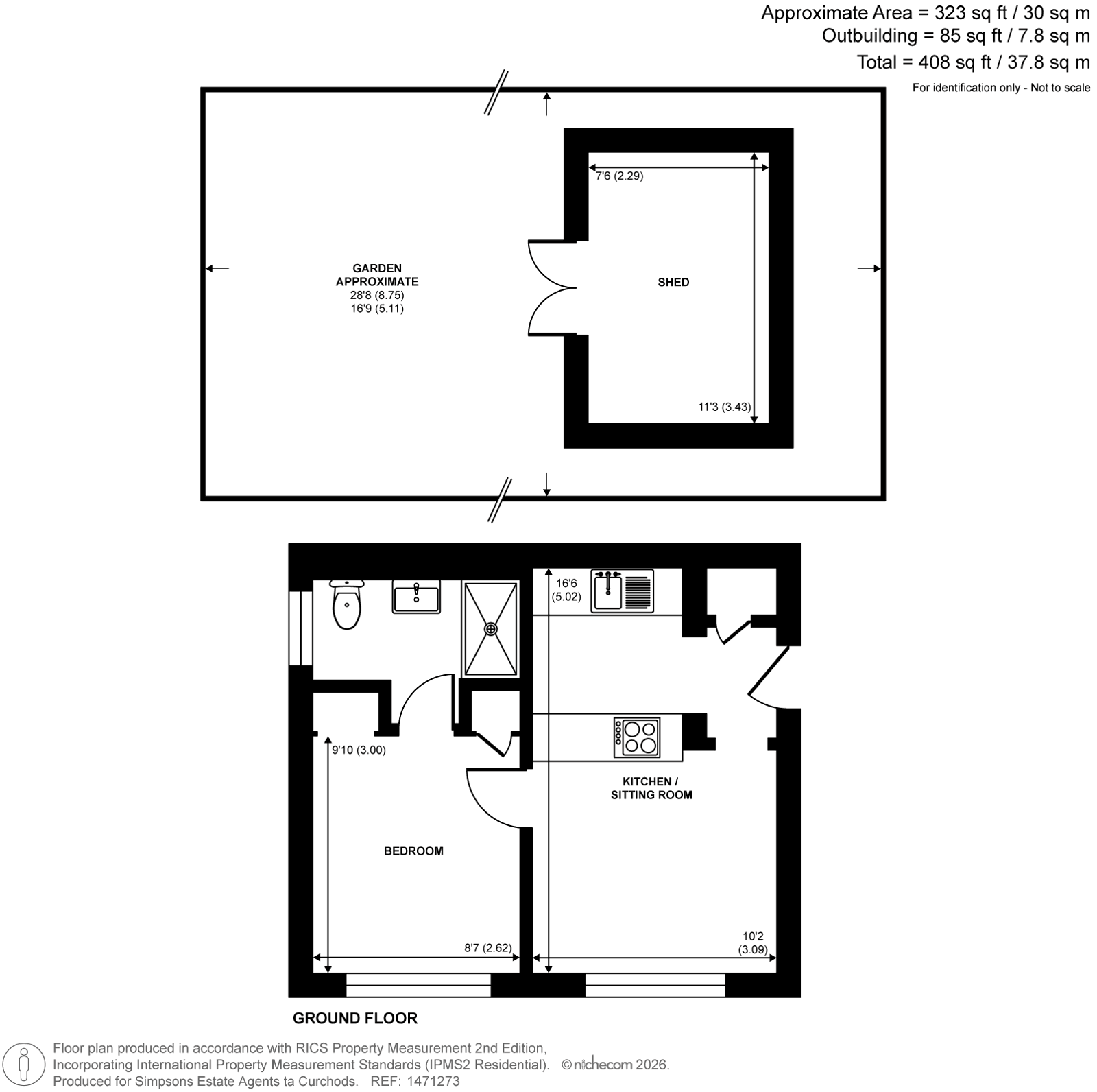 Flat D, 269, Molesey Road, Walton-on-Thames floorplan