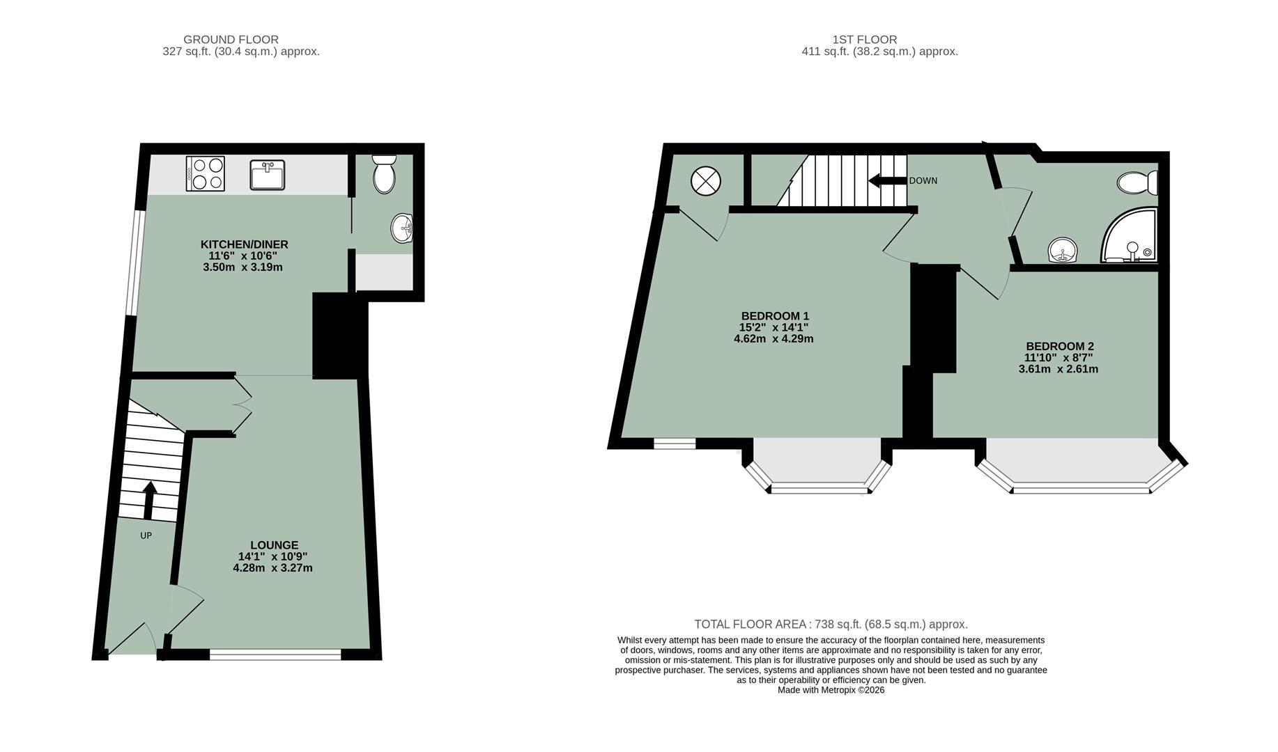 Little Nook, 41, Couching Street, Watlington floorplan