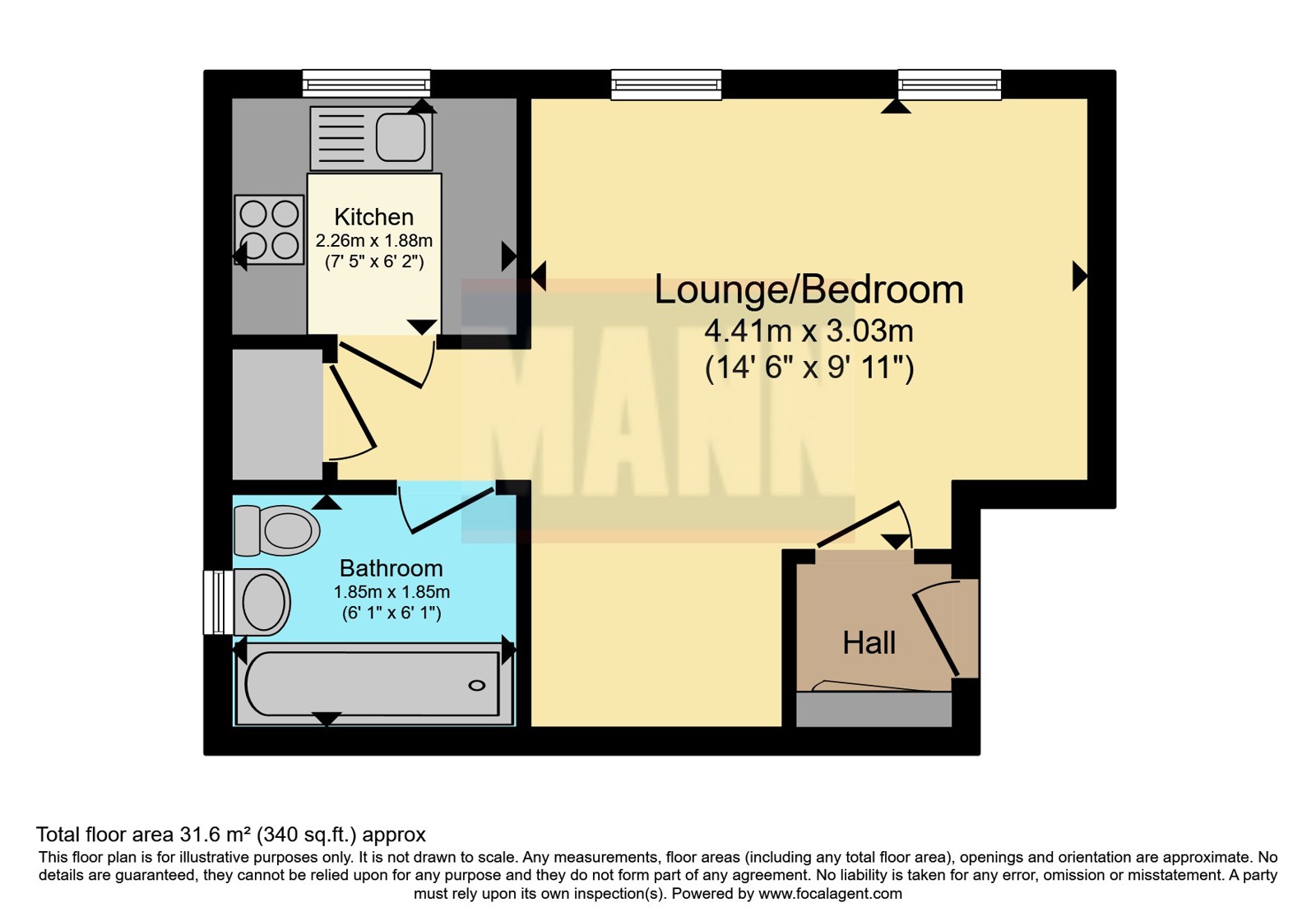 Flat 24 Rowallan Court,, Cumberland Place, London floorplan