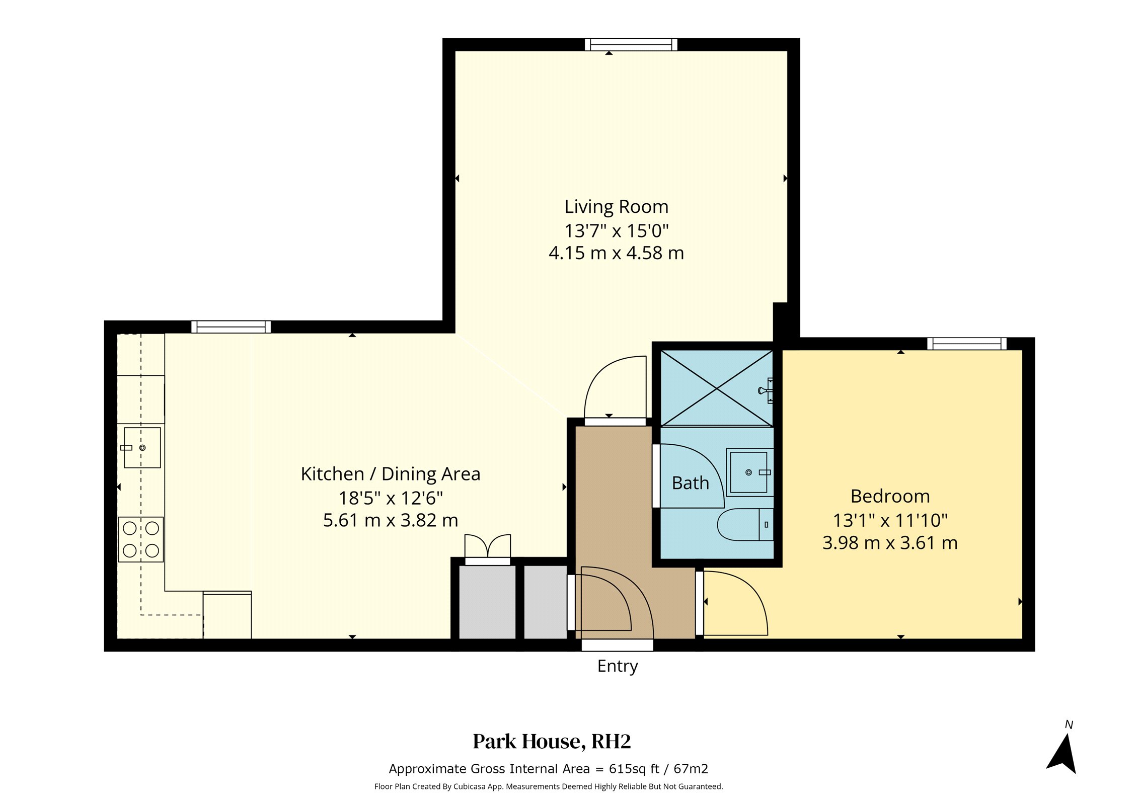 Flat 12, Park House 77-81,, Bell Street, Surrey floorplan