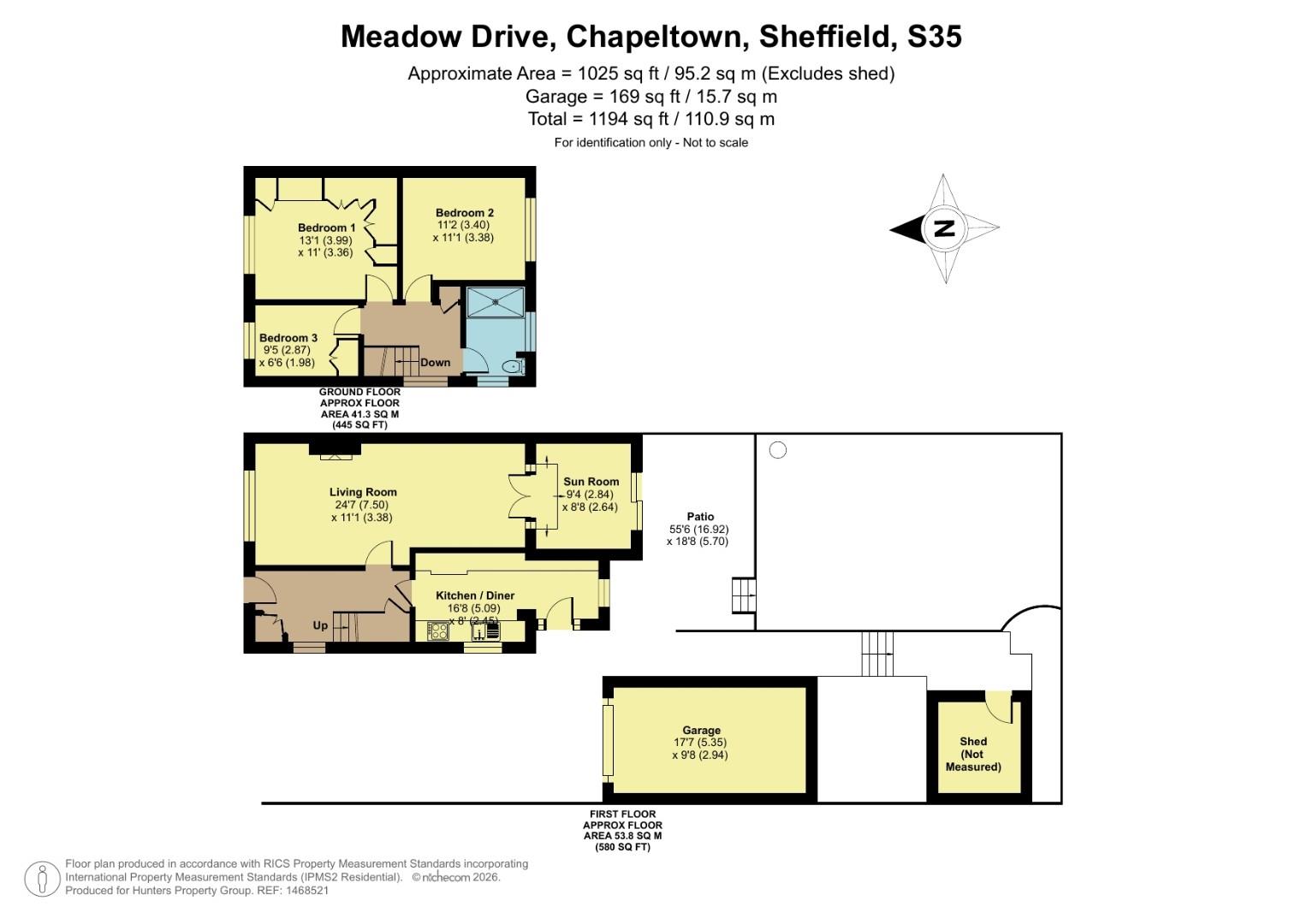 15, Meadow Drive, Sheffield floorplan