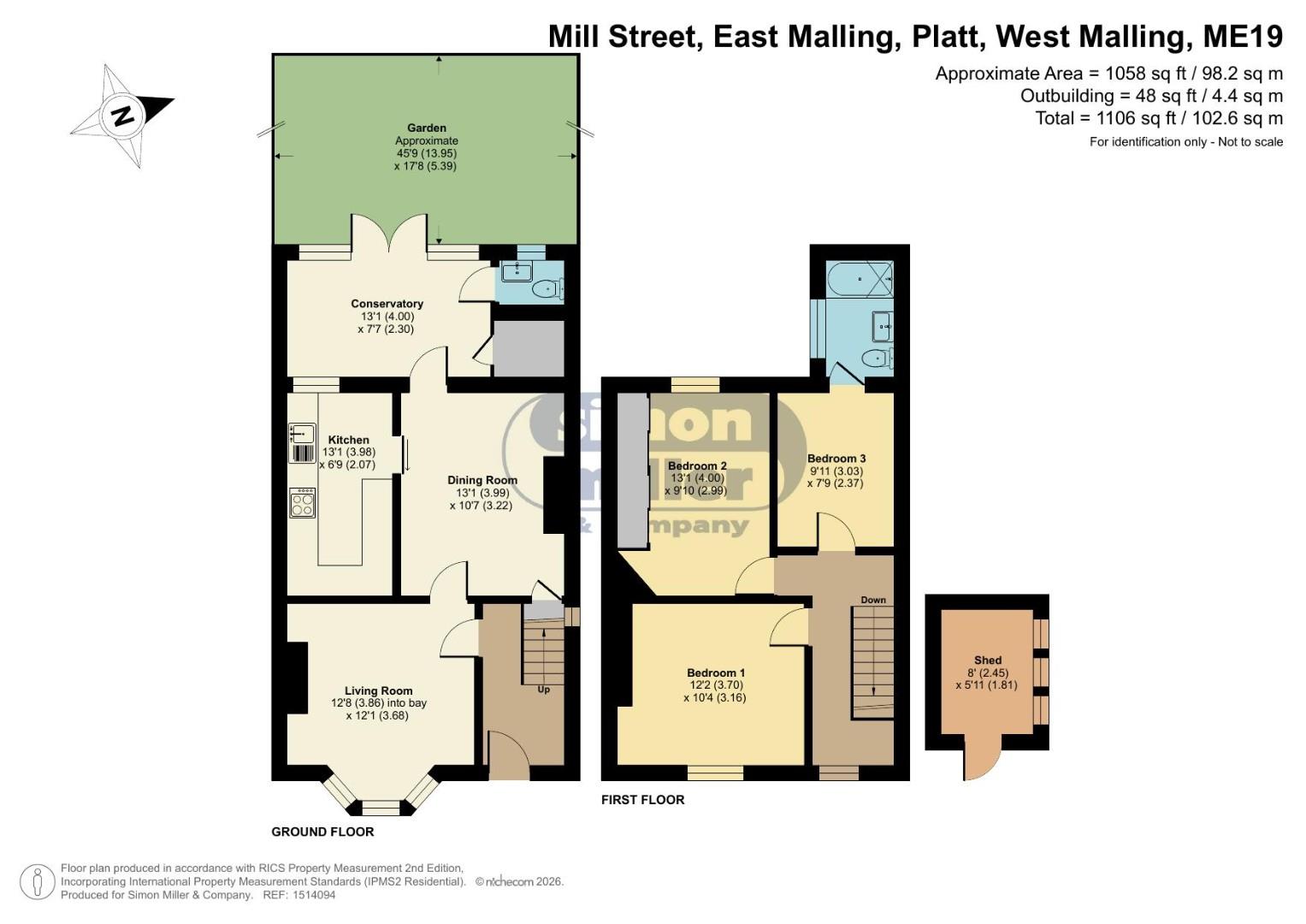 149, Mill Street, West Malling floorplan