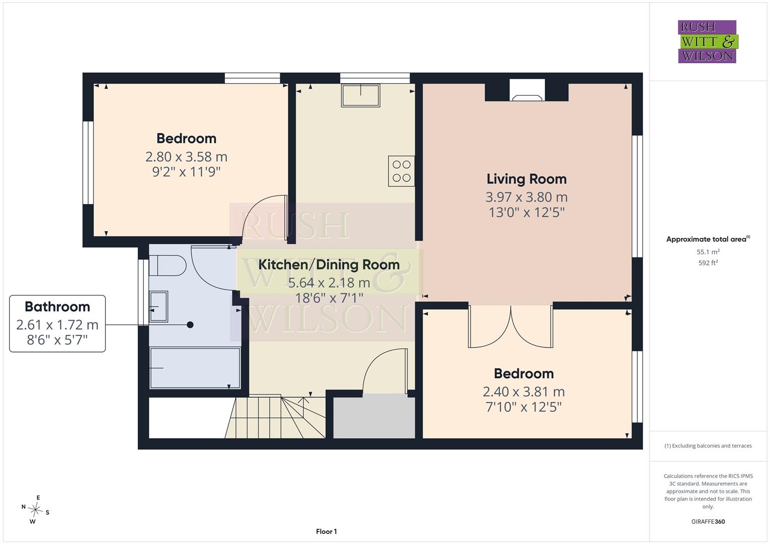 Flat 2, 7, Winchester Road, Hawkhurst floorplan
