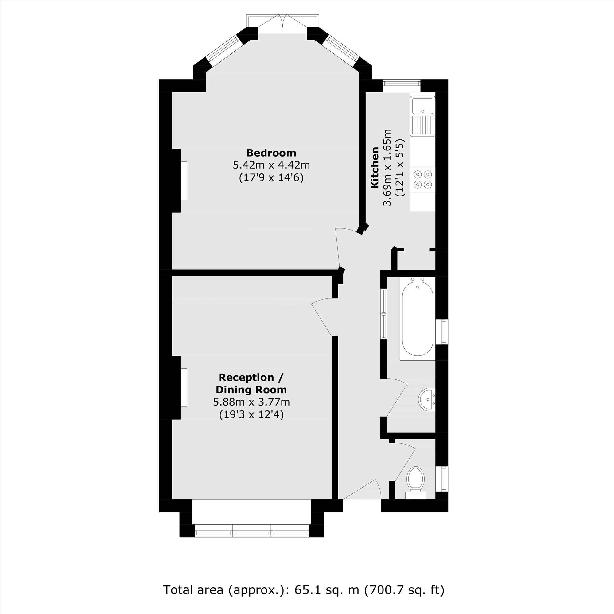 Raised Ground Floor, 39, Argyle Road, London floorplan