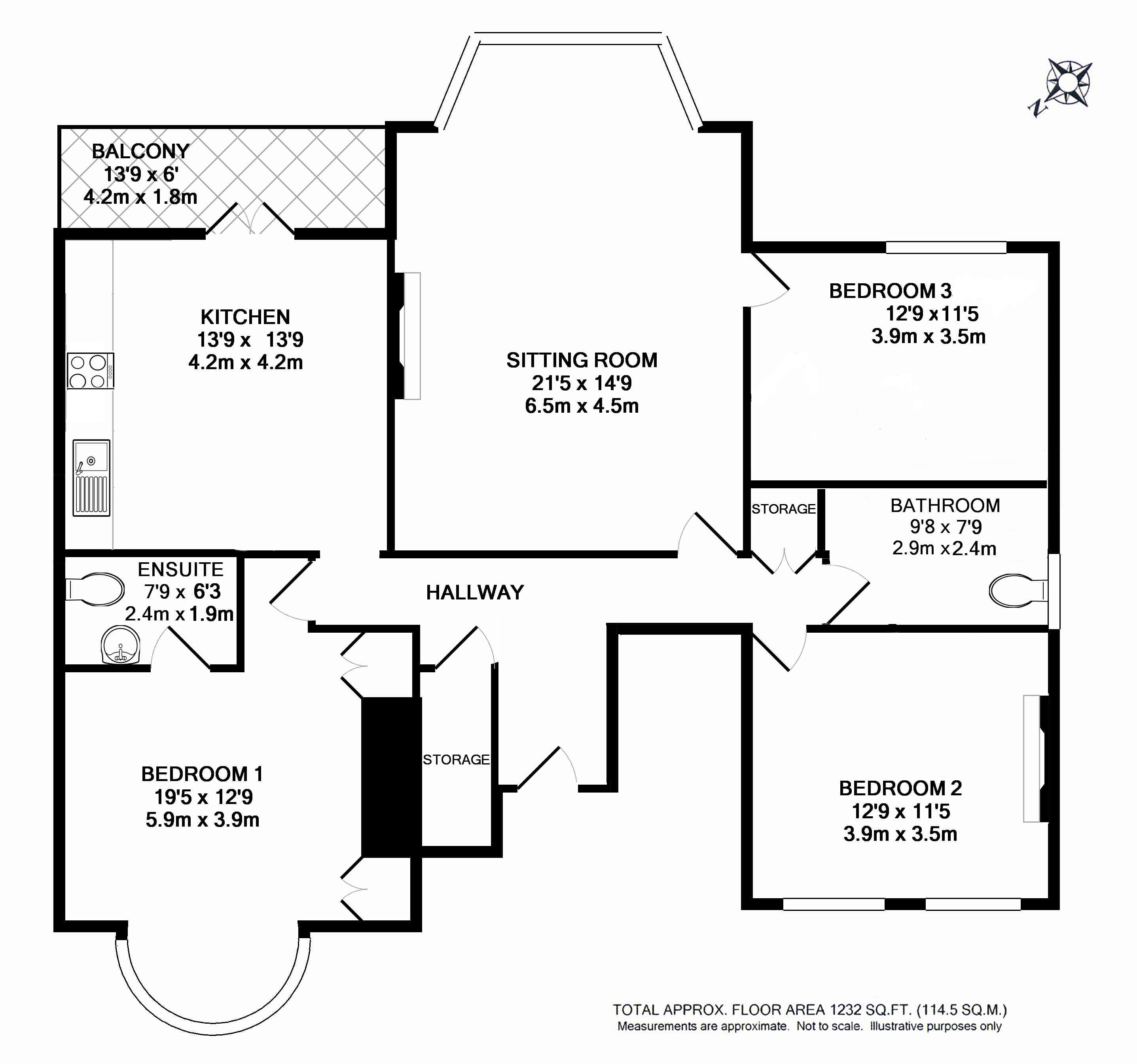 Flat 2, 20, Garden Road, Bromley floorplan