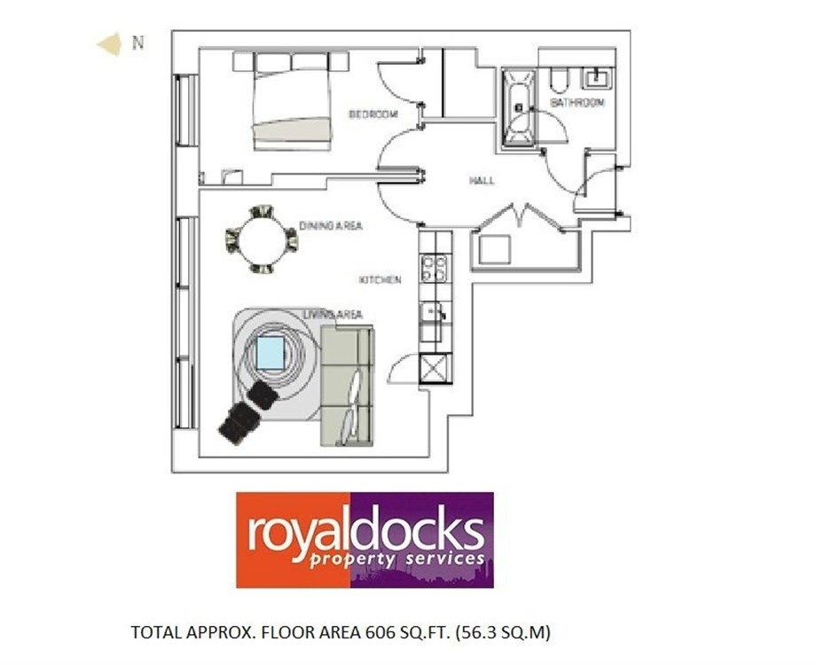 1 Bedrooms Flat to rent in 4 Baltimore Wharf, London E14