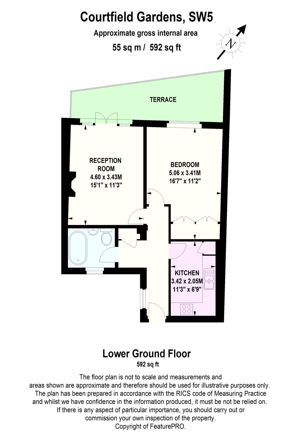 1 Bedrooms Flat to rent in Courtfield Gardens, London SW5