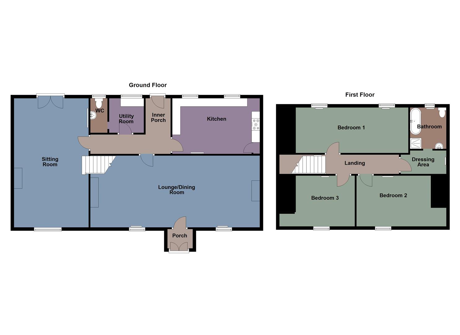1, Penywaun Fach Cottage, Swansea floorplan