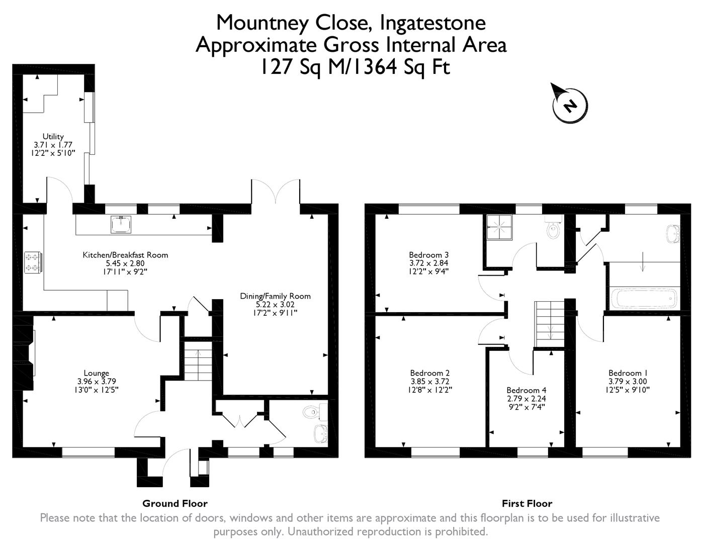 4 Bedrooms Terraced house for sale in Mountney Close, Ingatestone CM4