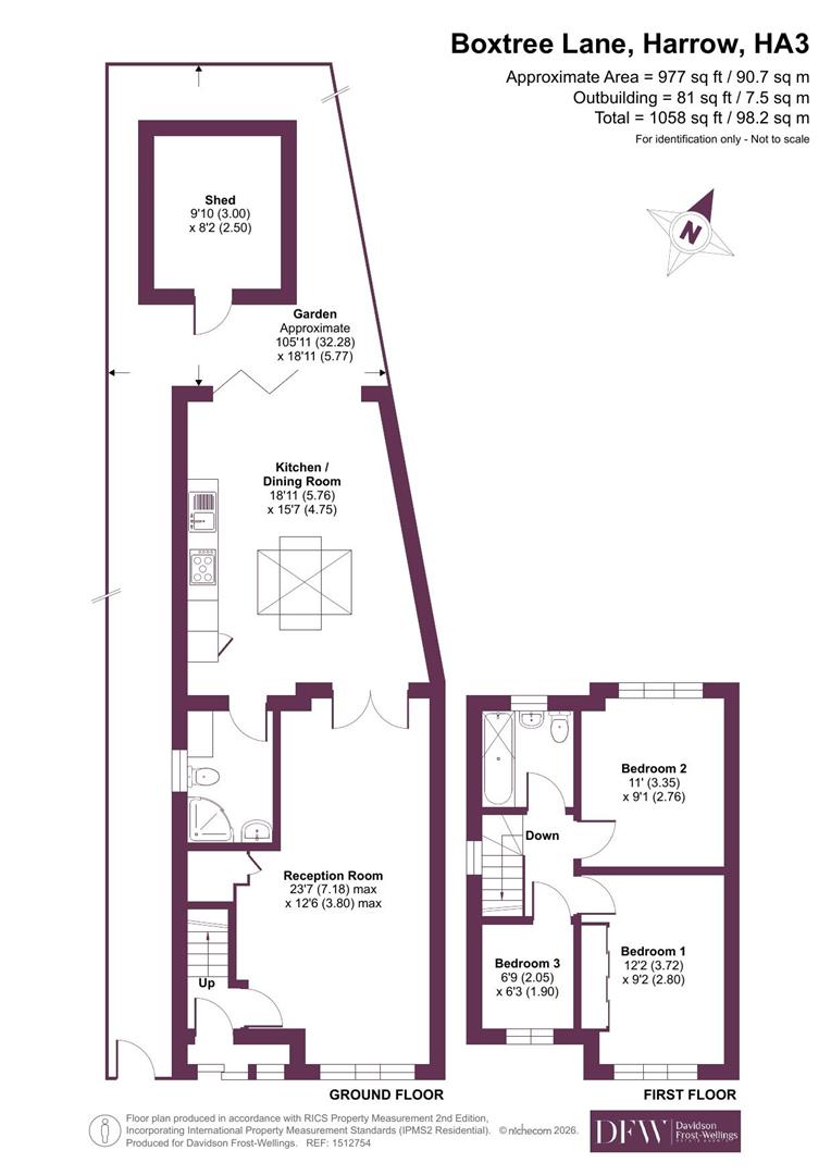 33, Boxtree Lane, Harrow floorplan