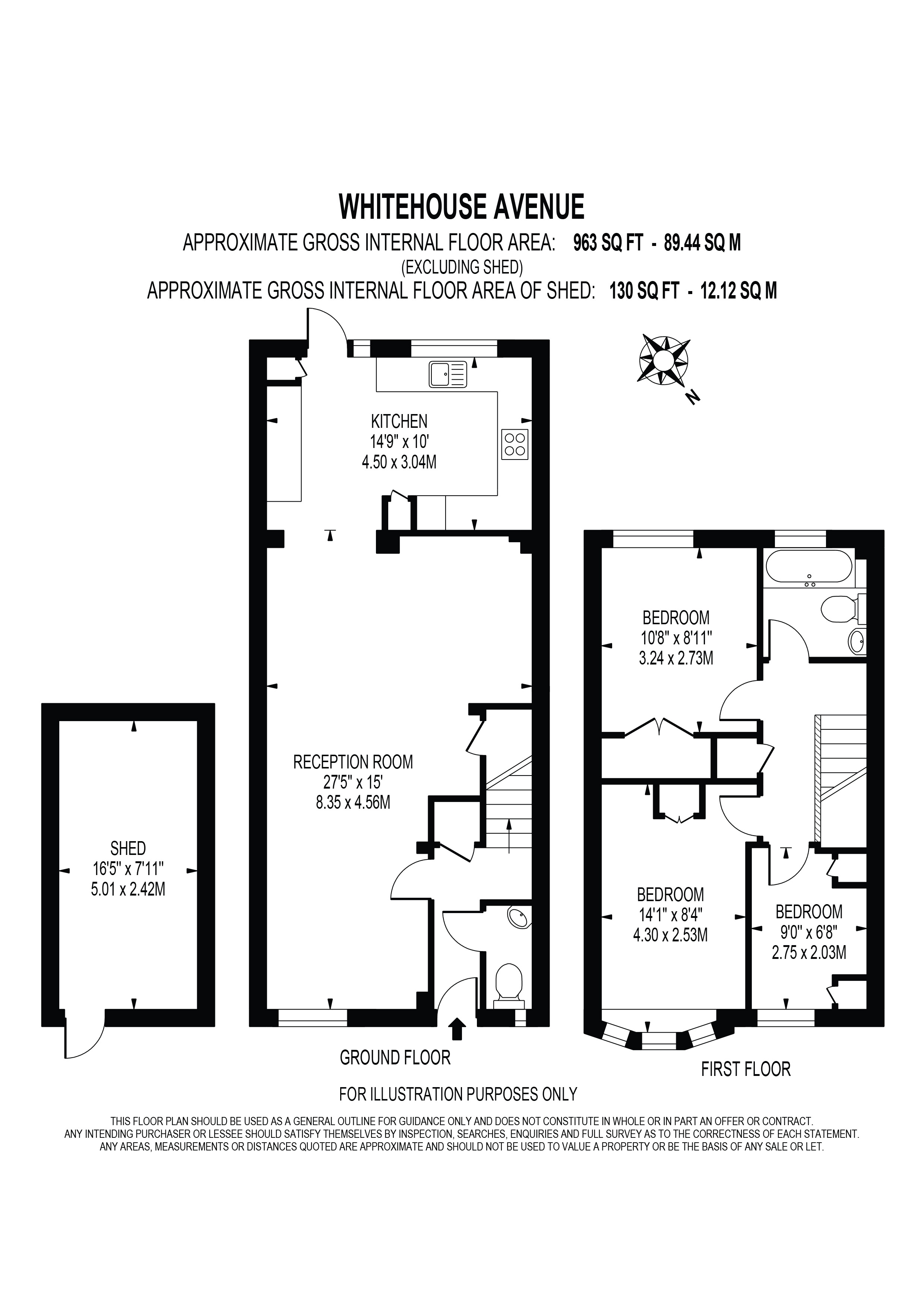 121, Whitehouse Avenue, Borehamwood floorplan