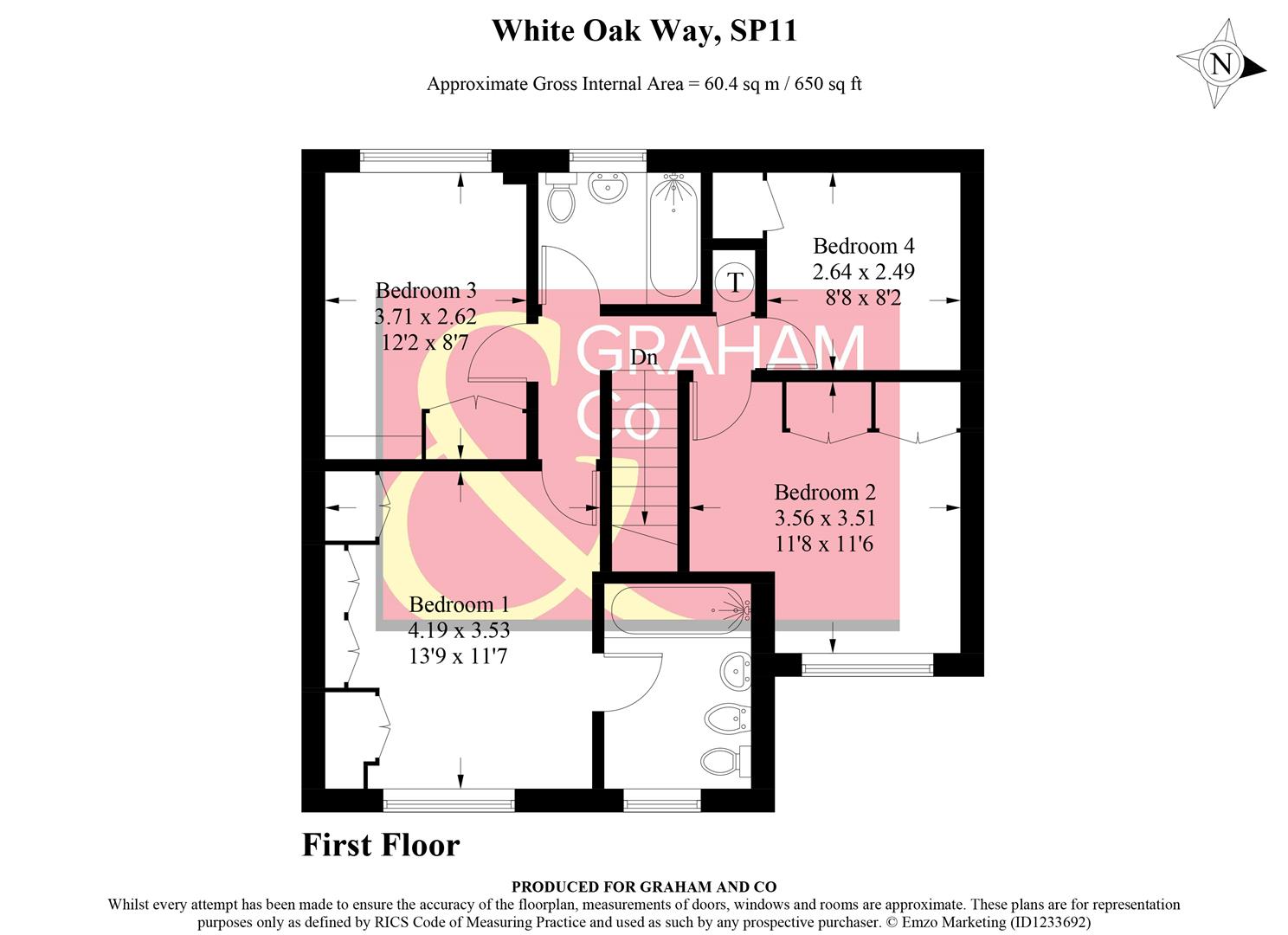 12, White Oak Way, Andover floorplan