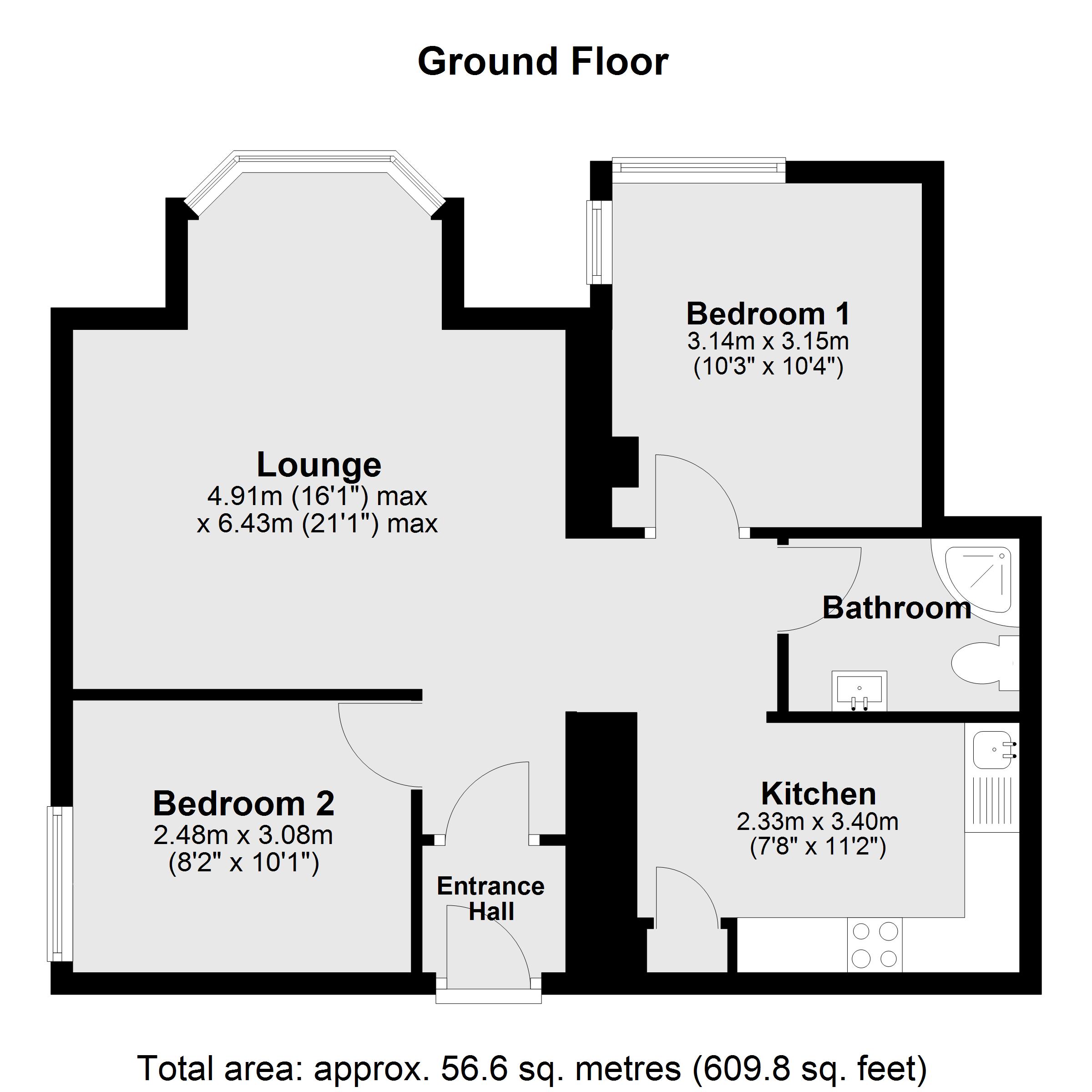 Flat 5, 1, Alexander House, St. Annes Road, Lincoln floorplan