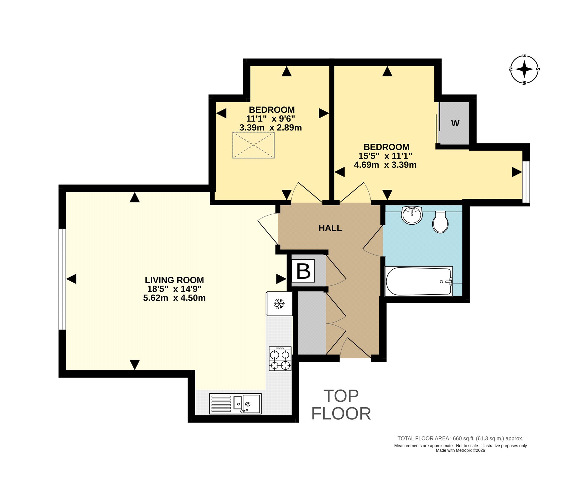 Flat 16, Wellingtonia Place, 42, Reigate Hill, Surrey floorplan