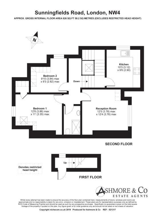 Flat C, 118, Sunningfields Road, London floorplan