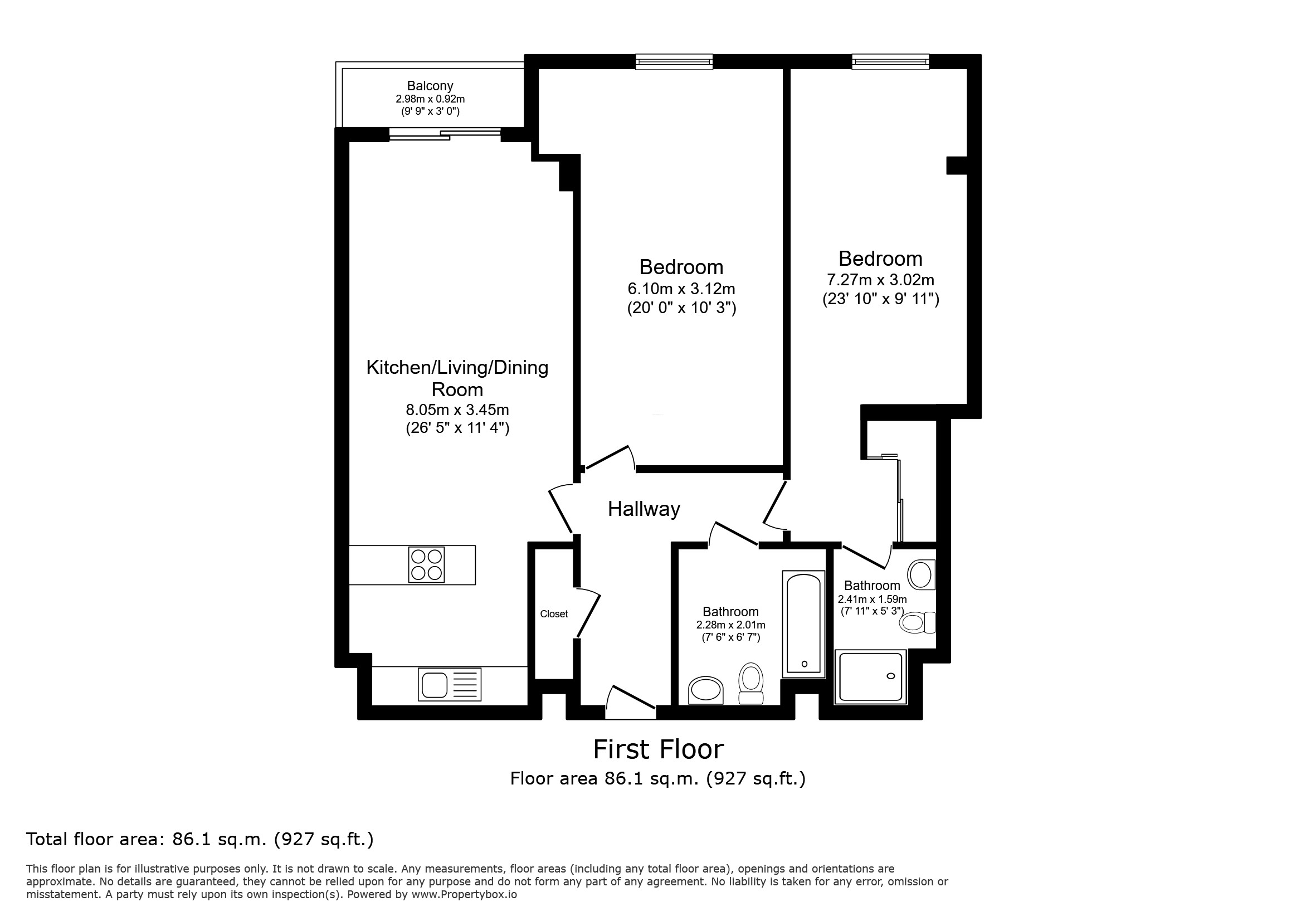 105, Castlegate, Castlefield floorplan