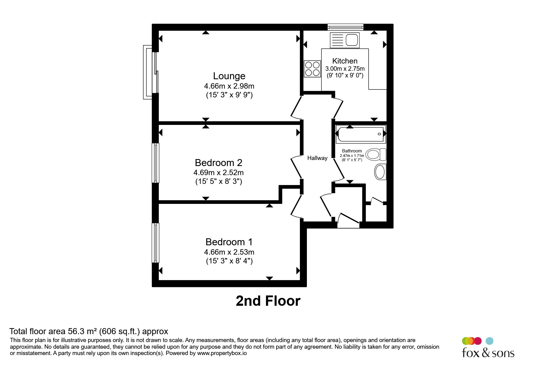 Flat 15, Woodfield House, Meredith Road, Portsmouth floorplan