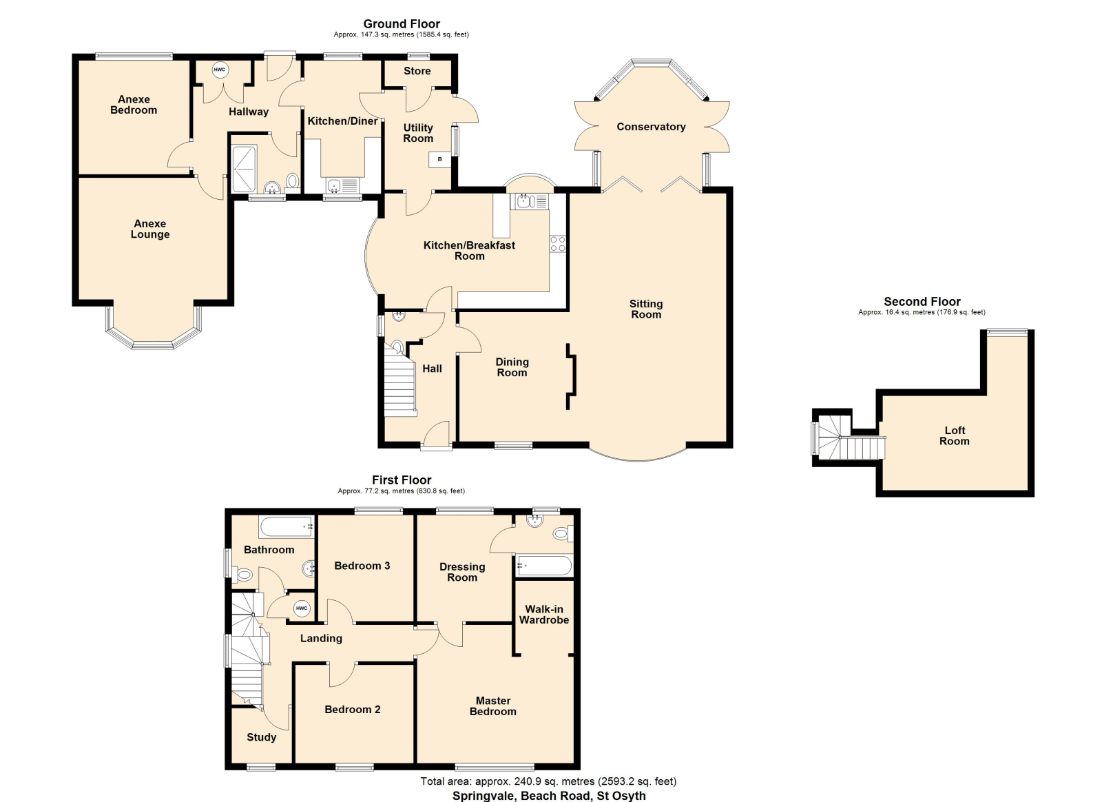 Springvale Beach Road, Beach Road, St Osyth floorplan