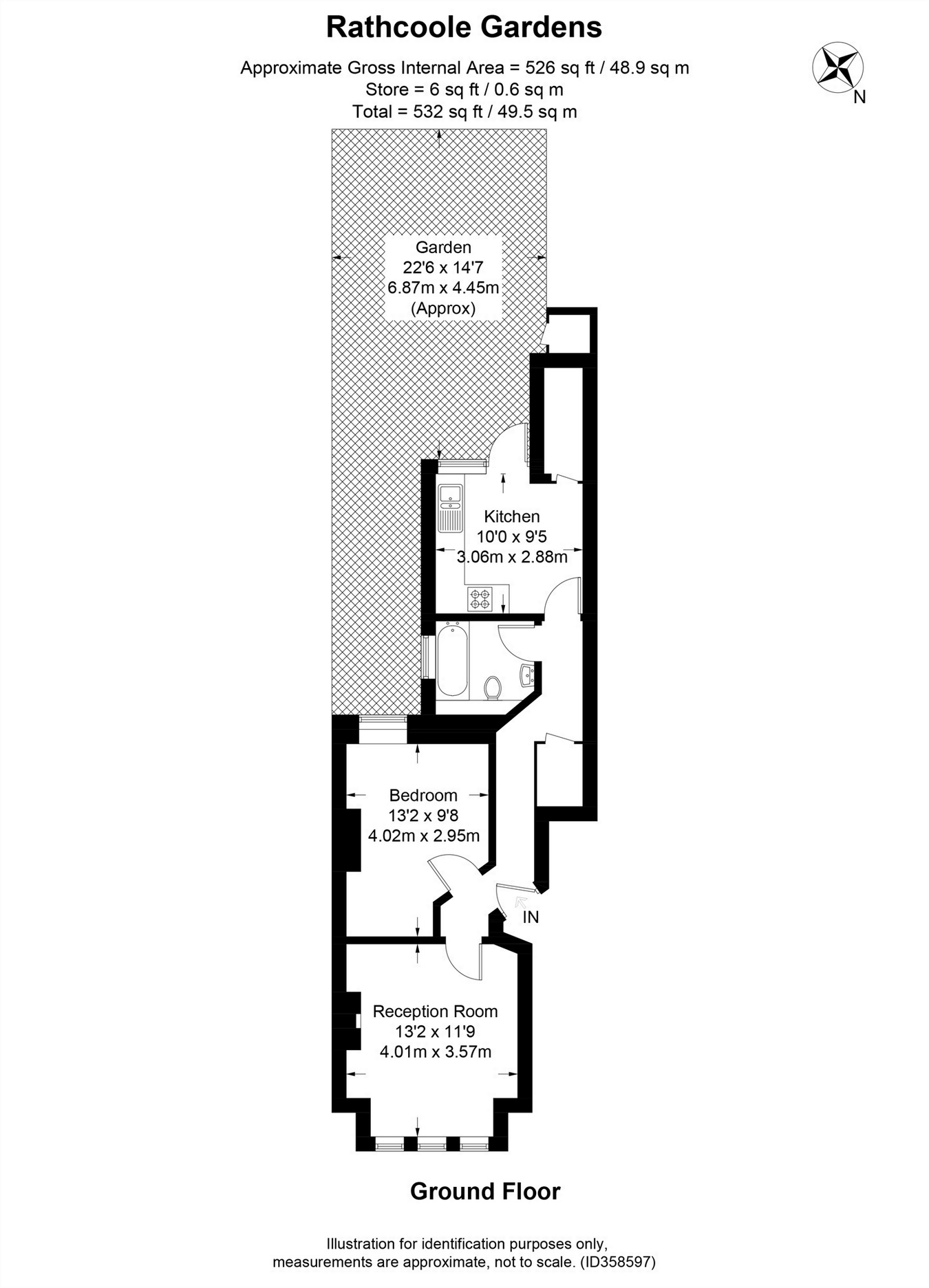 1 Bedrooms Flat to rent in Rathcoole Gardens, Crouch End N8