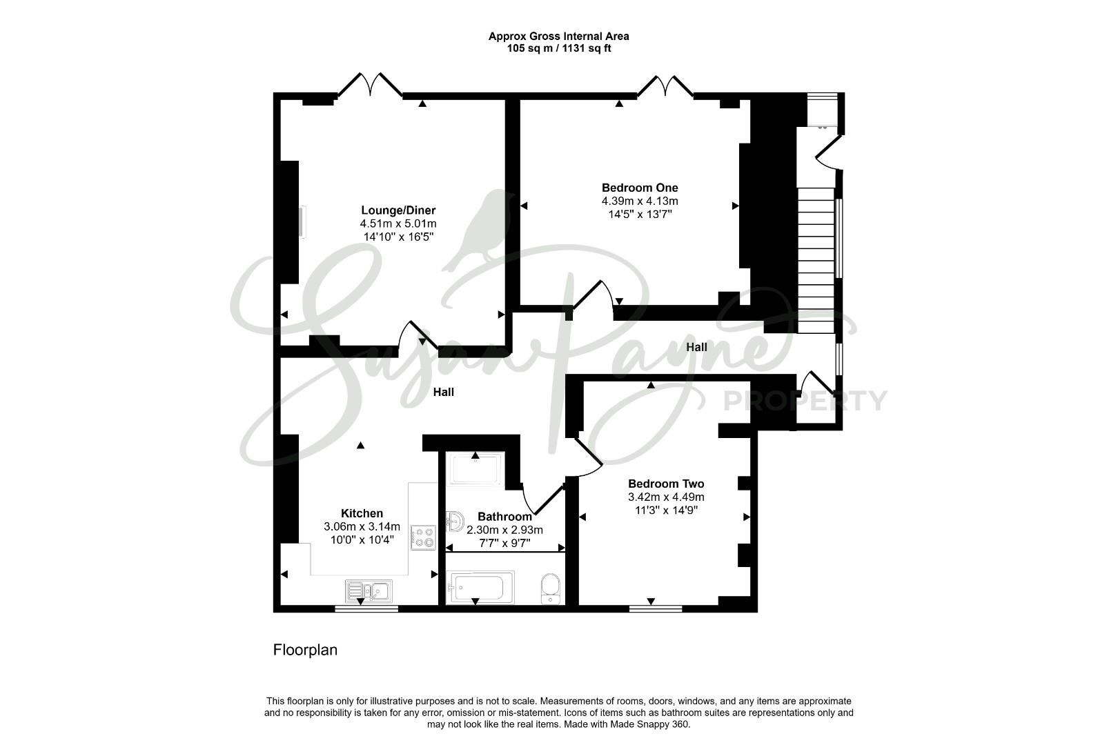 Flat A, Yarborough, Sea Close, Ryde floorplan